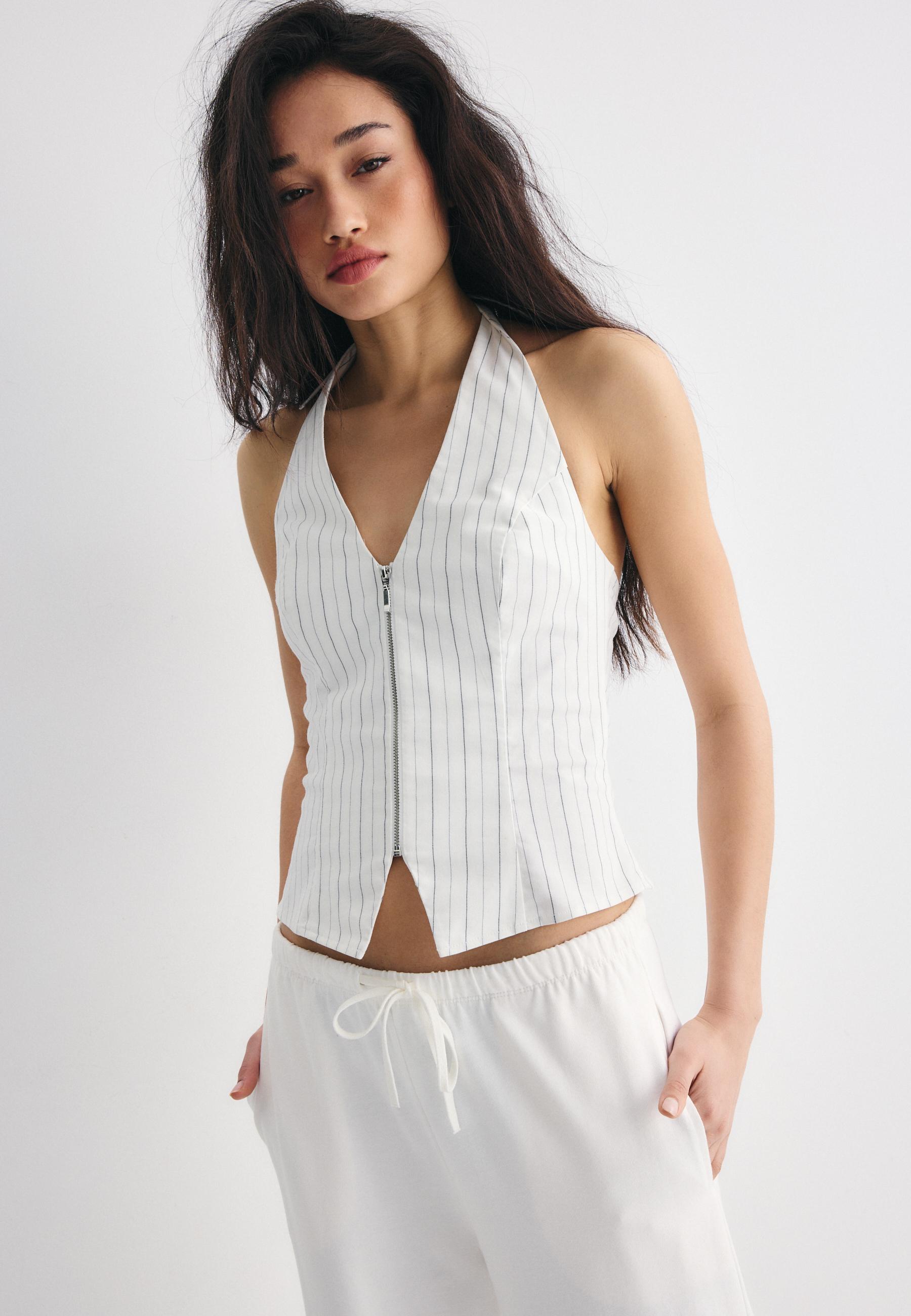 Wide-leg jogger trousers — Ecru