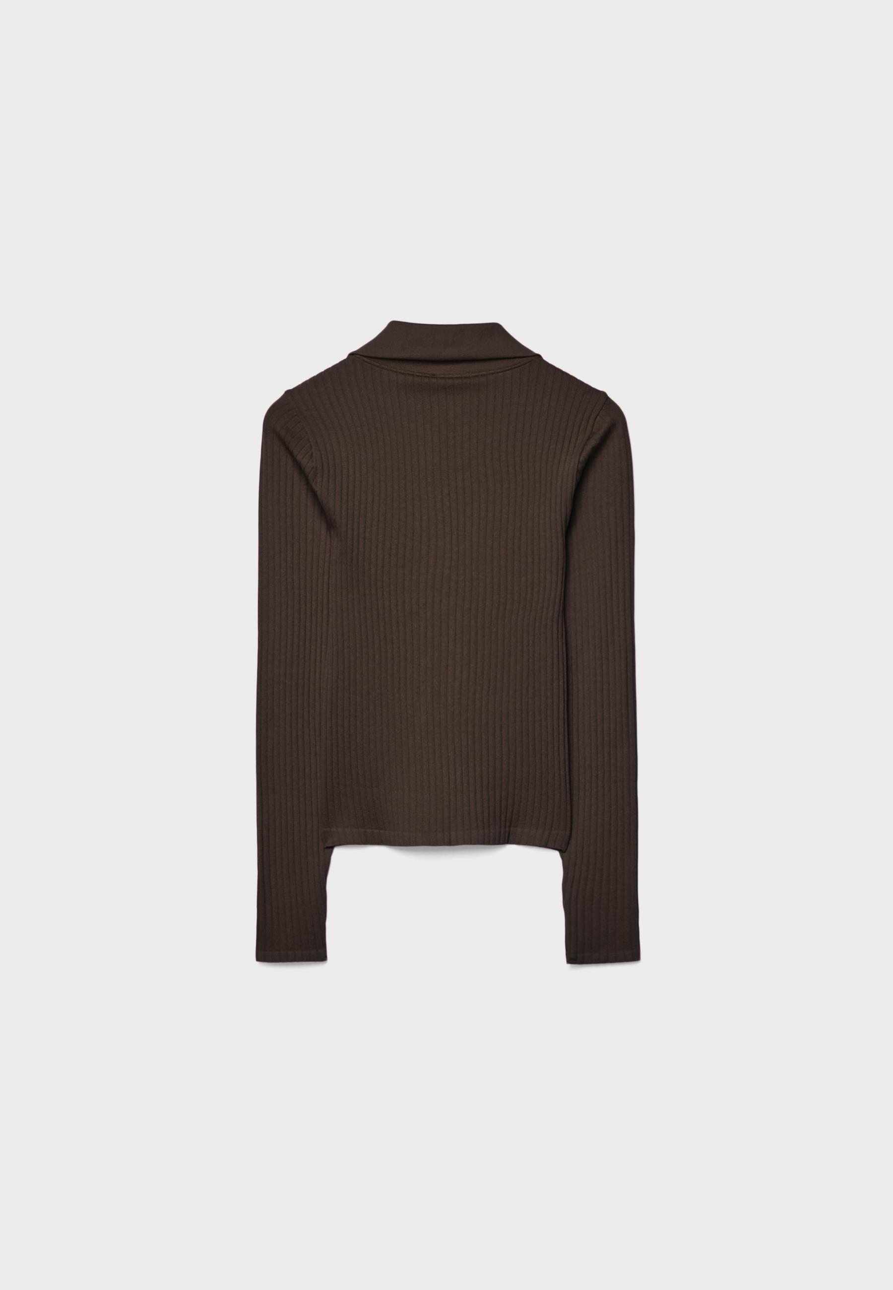 Seamless polo T-shirt — Brown