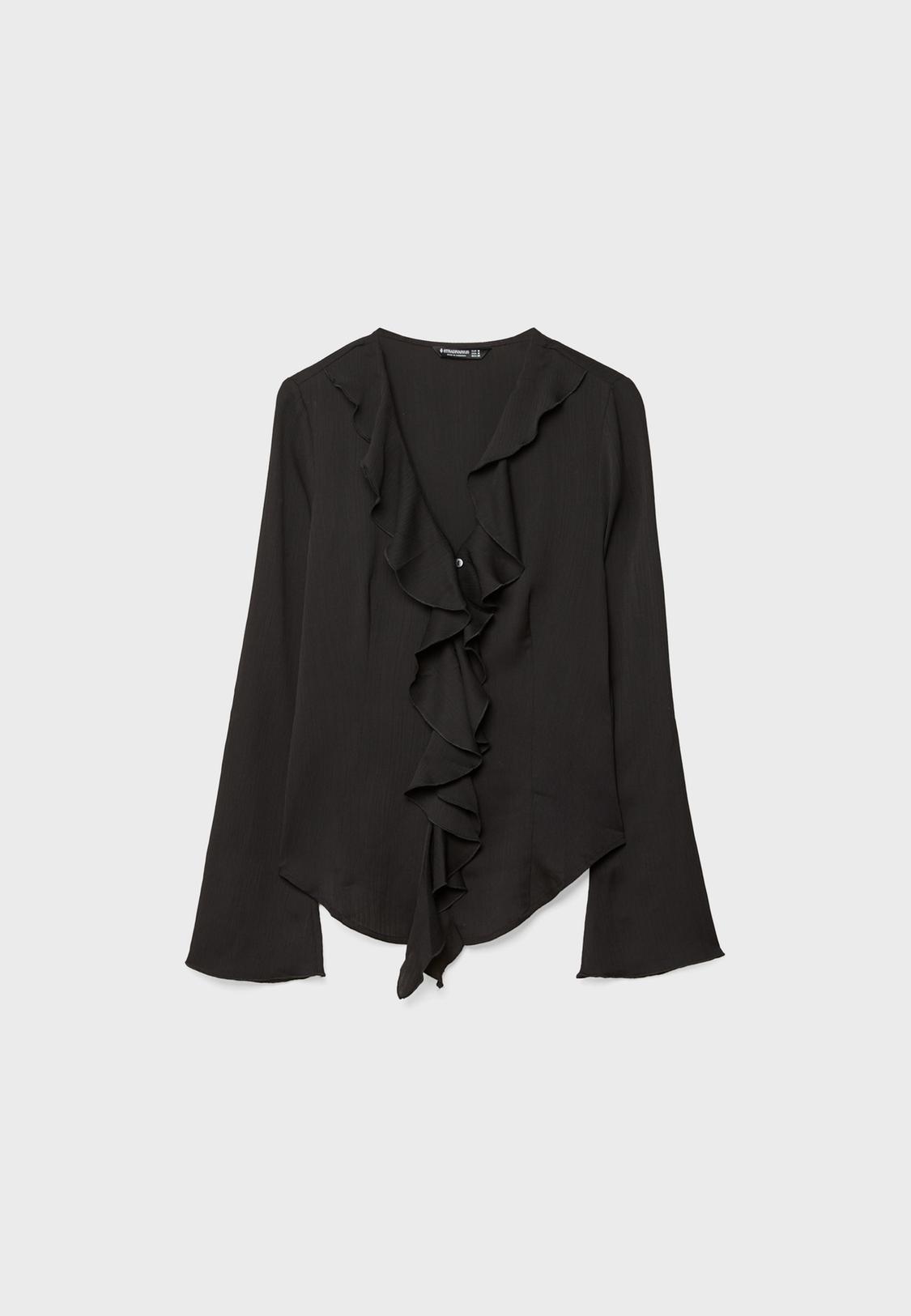 Blusa fluida volantes Stradivarius Mexico