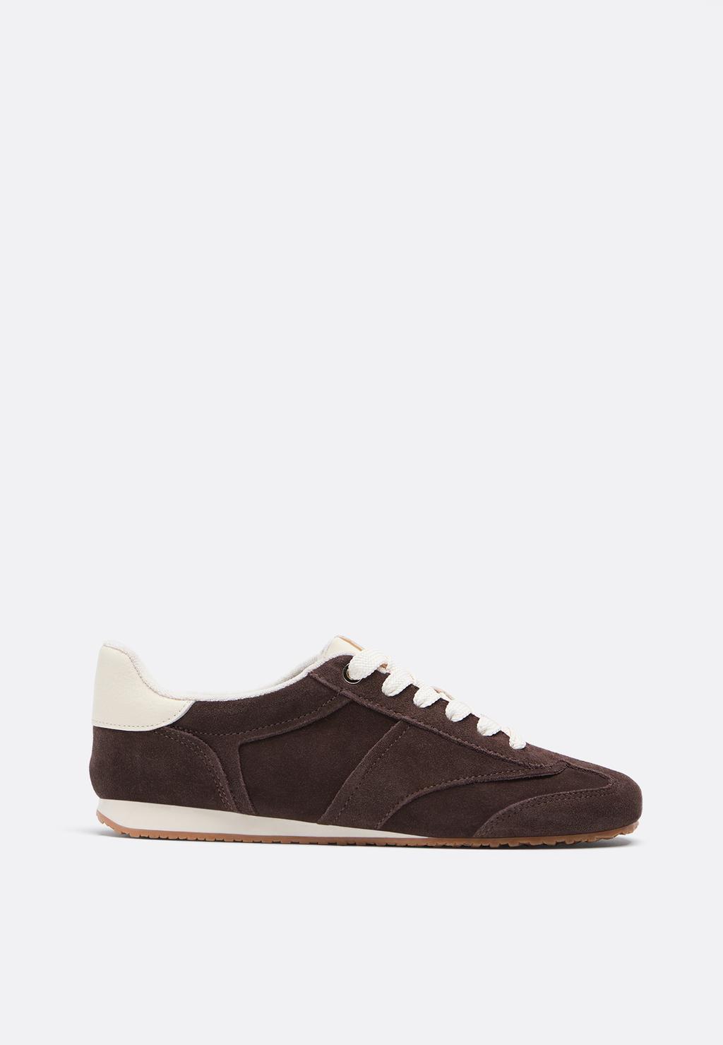 Soft leather trainers