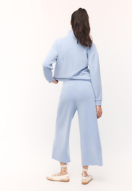Stradivarius Soft-Touch Culottes Sky Blue Xl