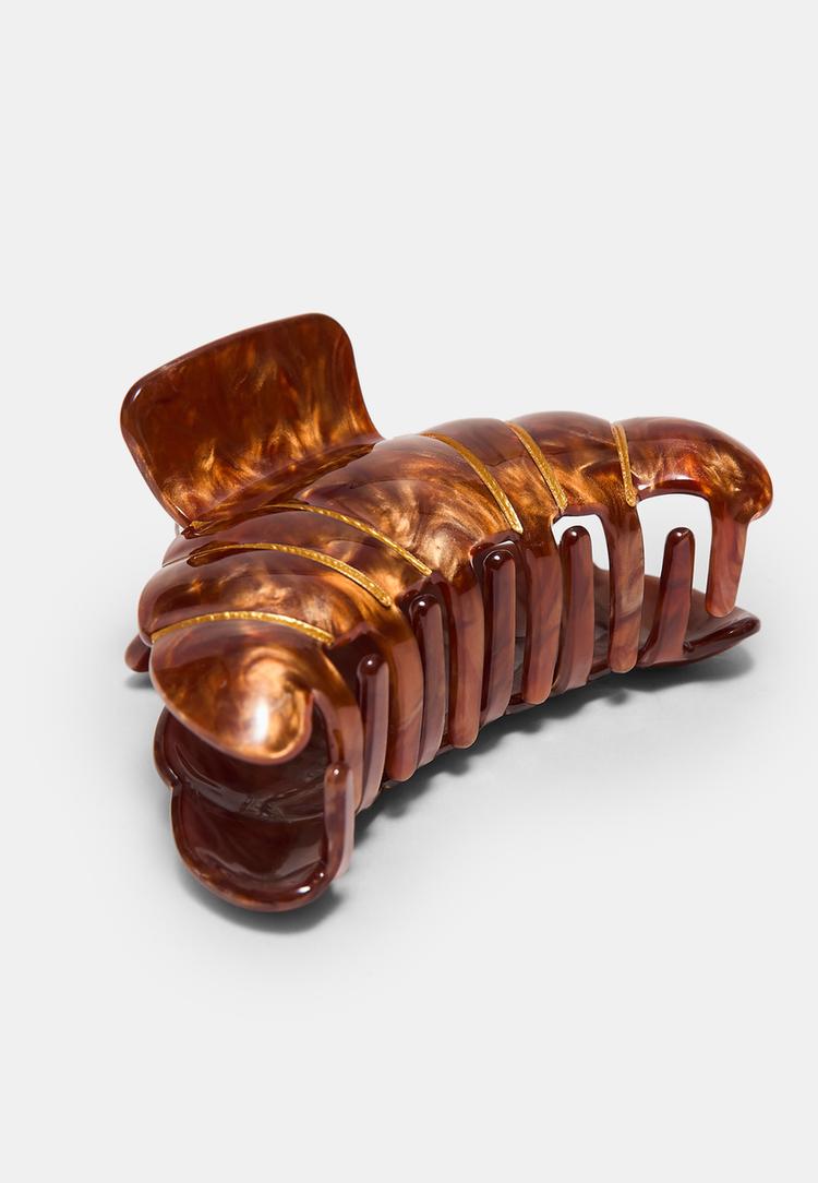 Stradivarius Κλιπ Κρουασάν Καφέ Os φωτογραφία