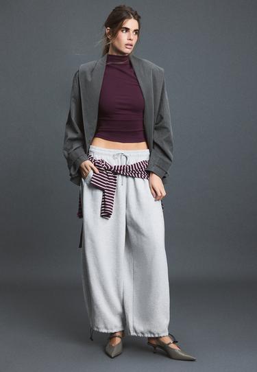 Sleeveless funnel neck T-shirt — Dark purple 2