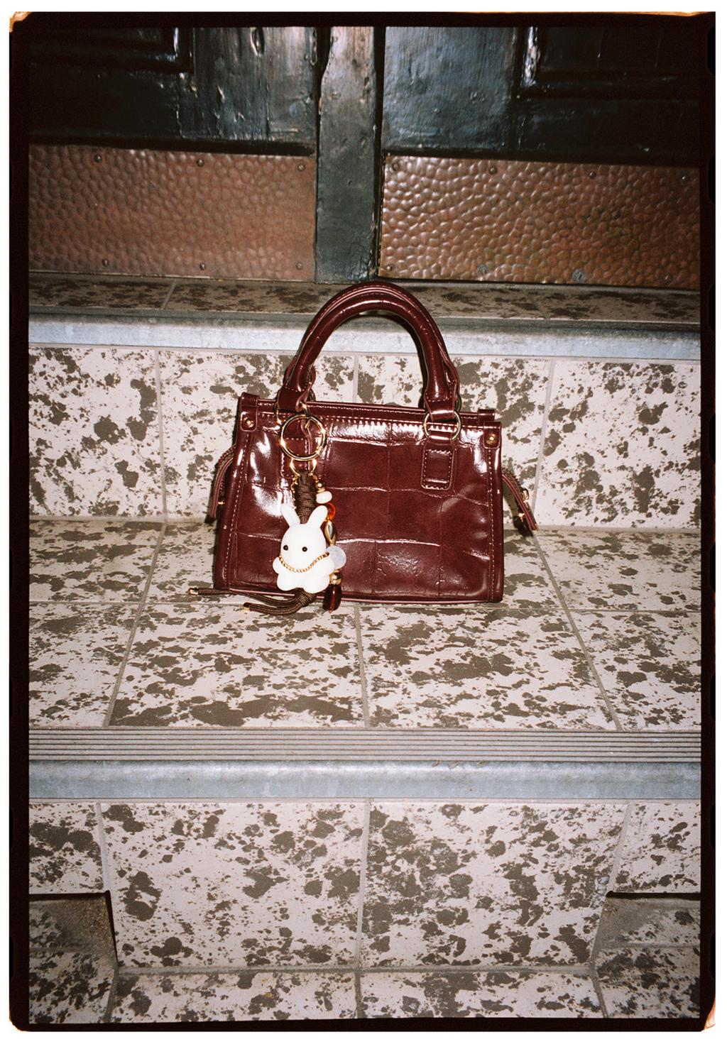 Mini Crocodile Effect Crossbody Tote Bag