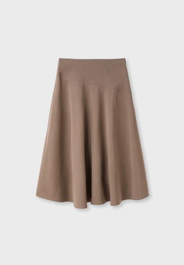 Layered midi skirt — Stone 8
