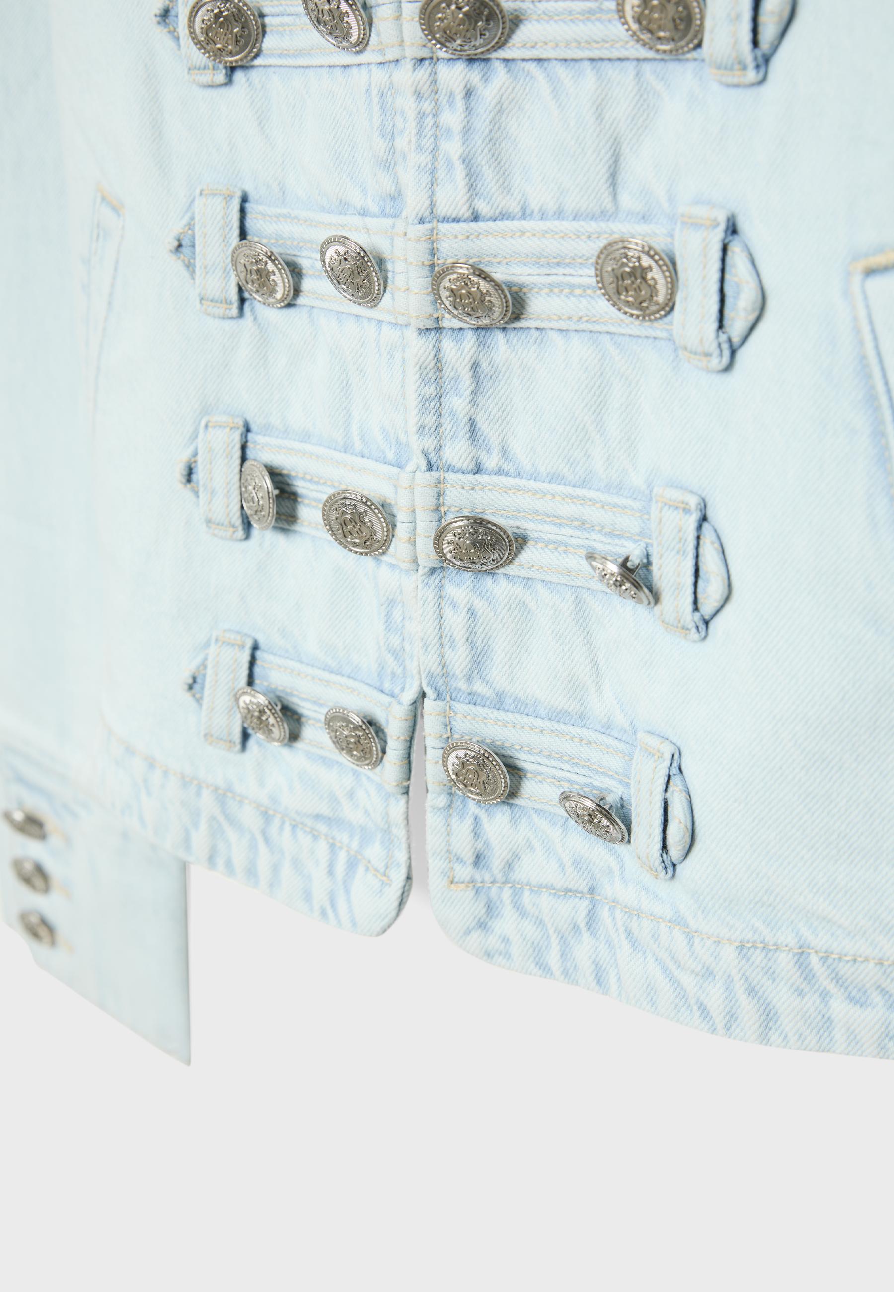 Military blazer — MEDIUM LIGHT BLUE DENIM