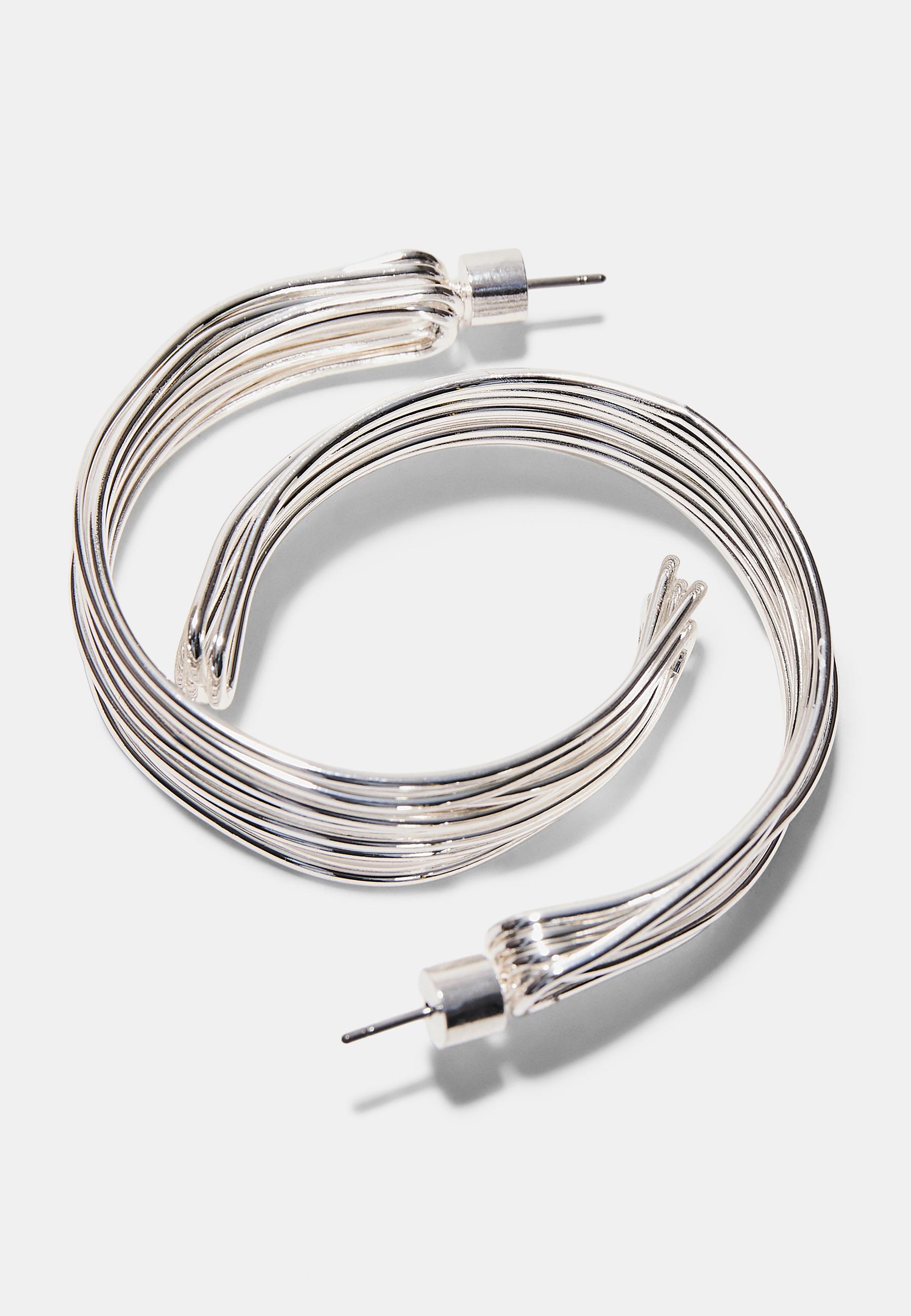 Hoop earrings — Grey