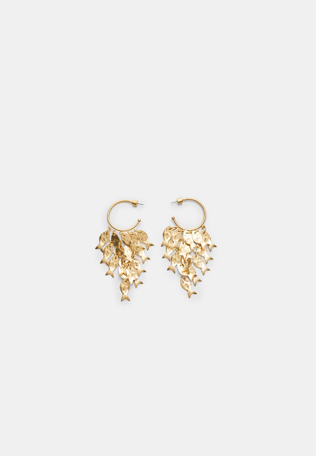 Fish cascade earrings