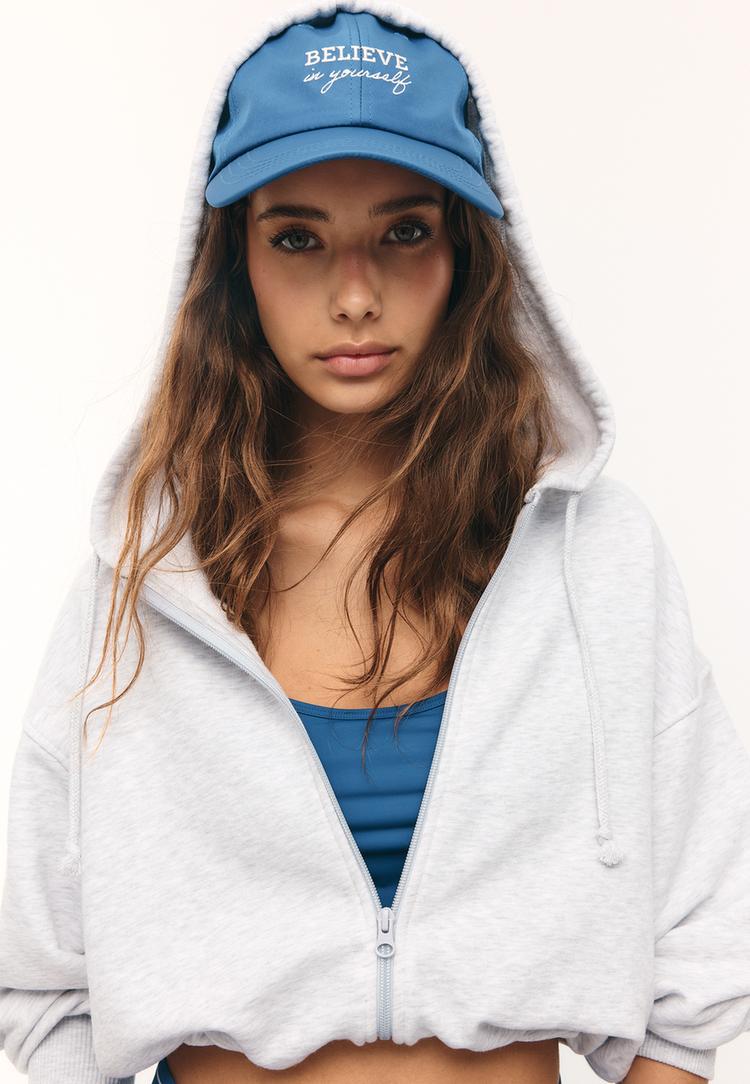 Stradivarius Καπέλο Τζόκεϊ Believe Μπλε Os φωτογραφία