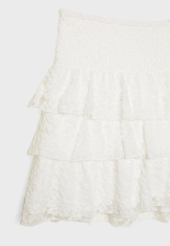 Dantelli şort etek - Görsel 10