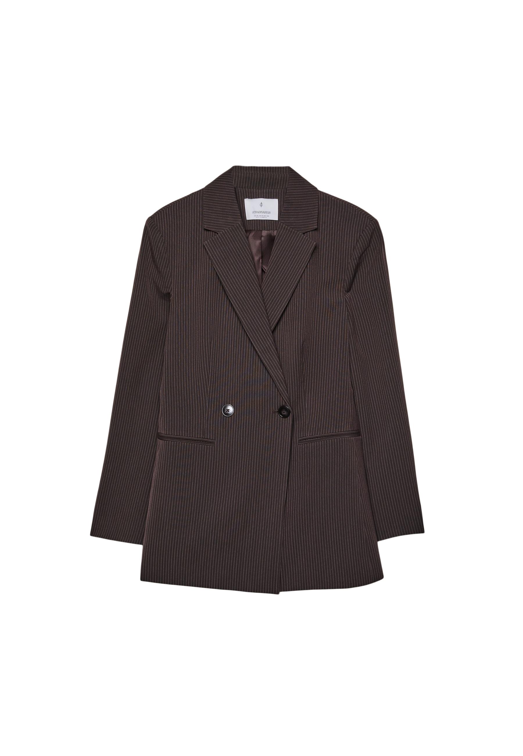 ボトムスその他 Plain Striped Double Breasted Blazer CK-5222-10-AI8.jpg?v=1744359243