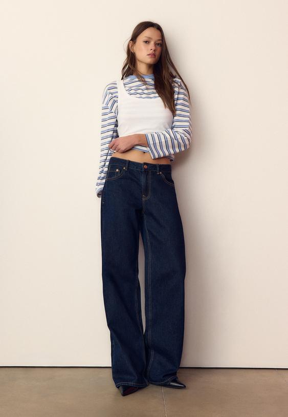 camiseta oversize manga larga rayas