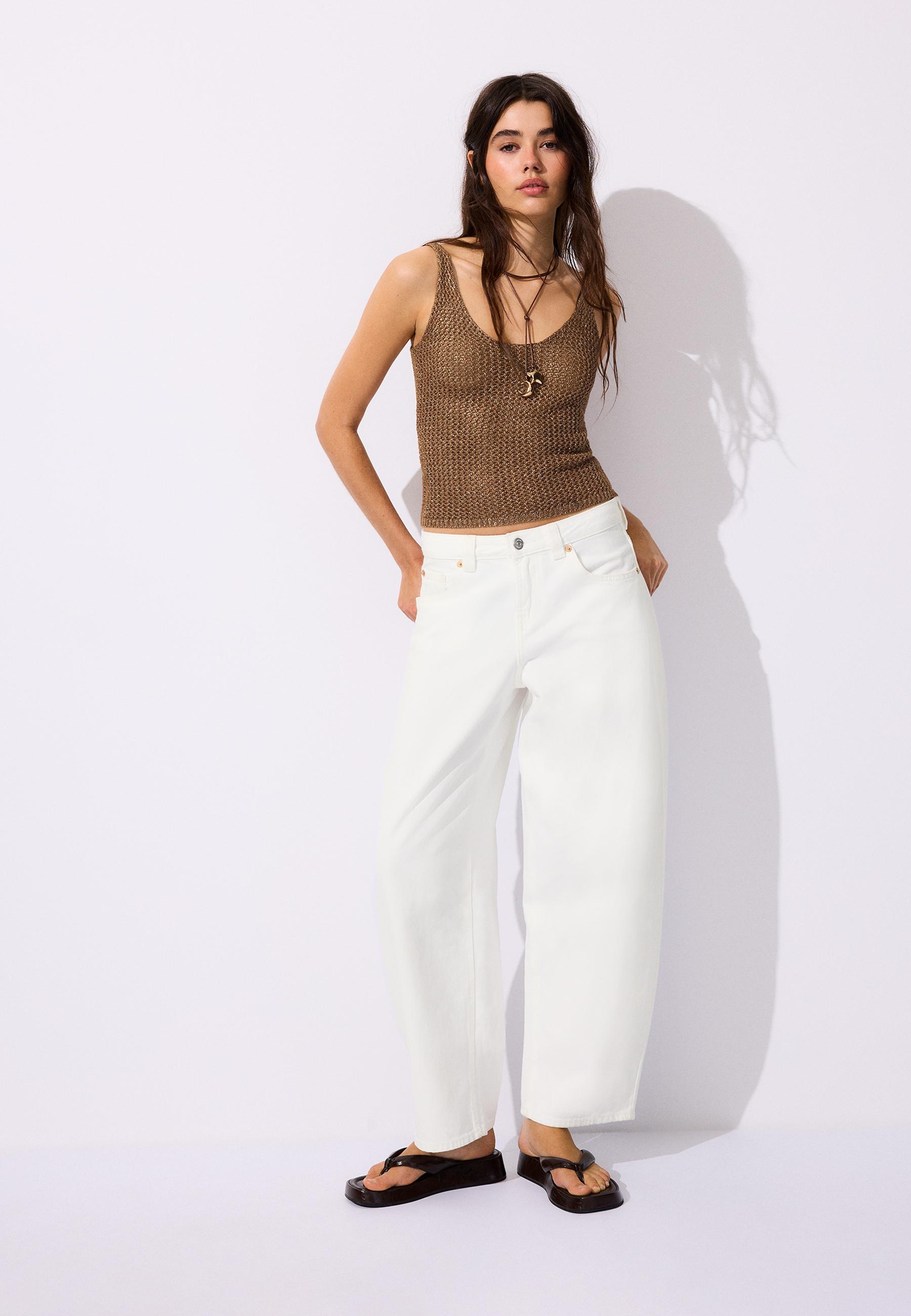 Metalik iplikli triko top - Görsel 2