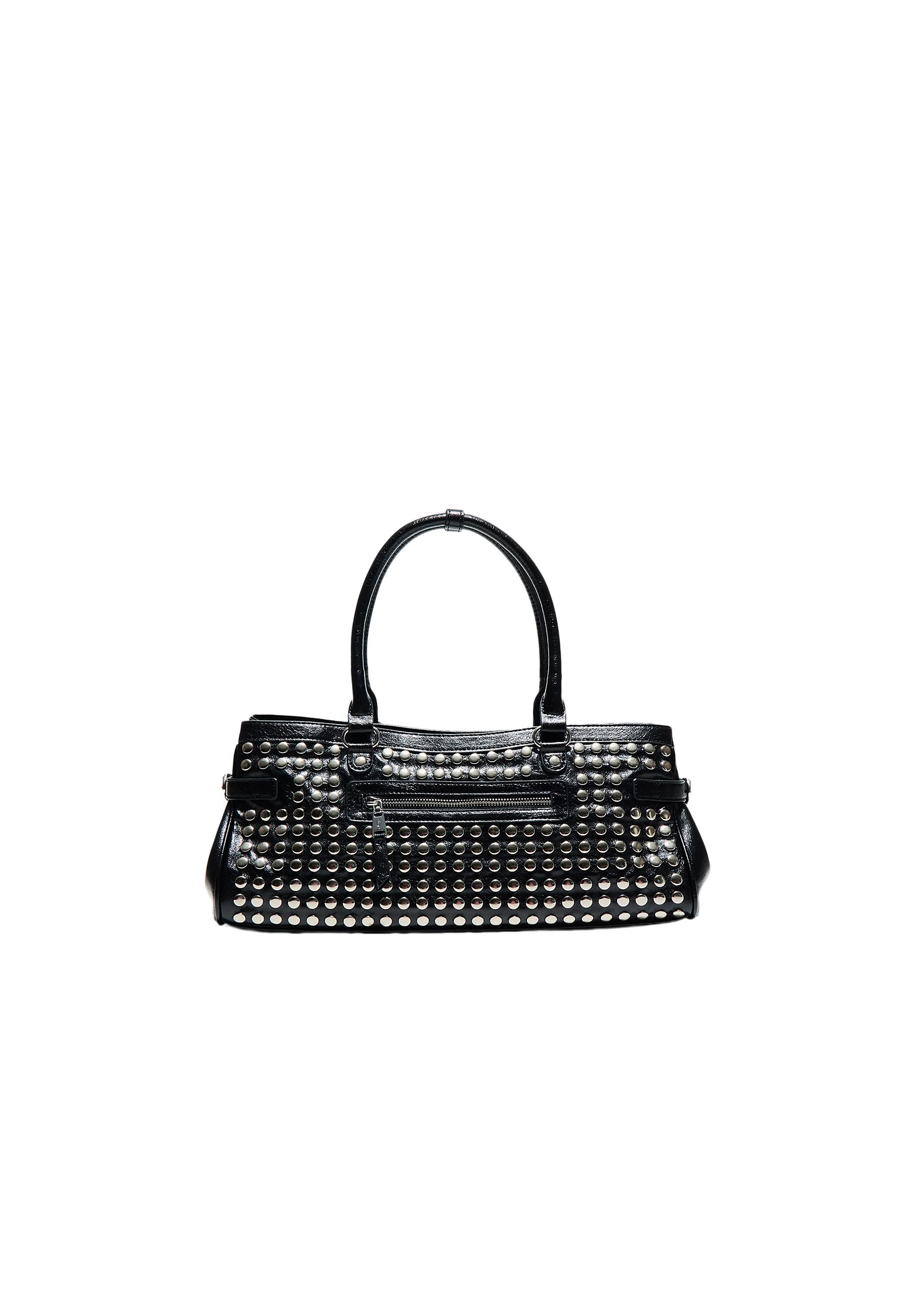 Studded shoulder bag — Black
