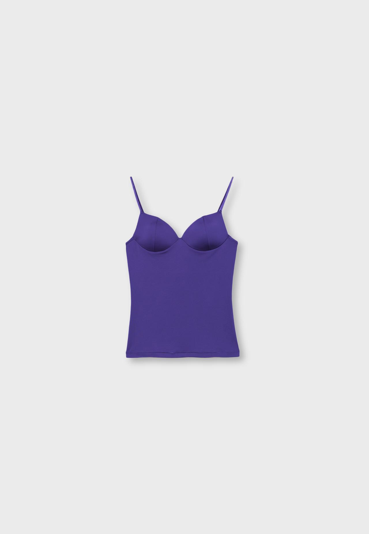 Corsetry-inspired top — Purple