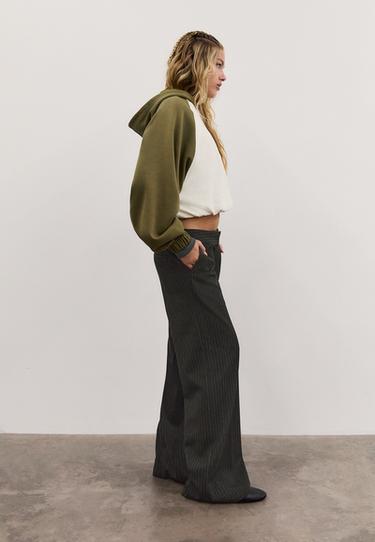 Striped low-rise smart trousers — Dark grey 7