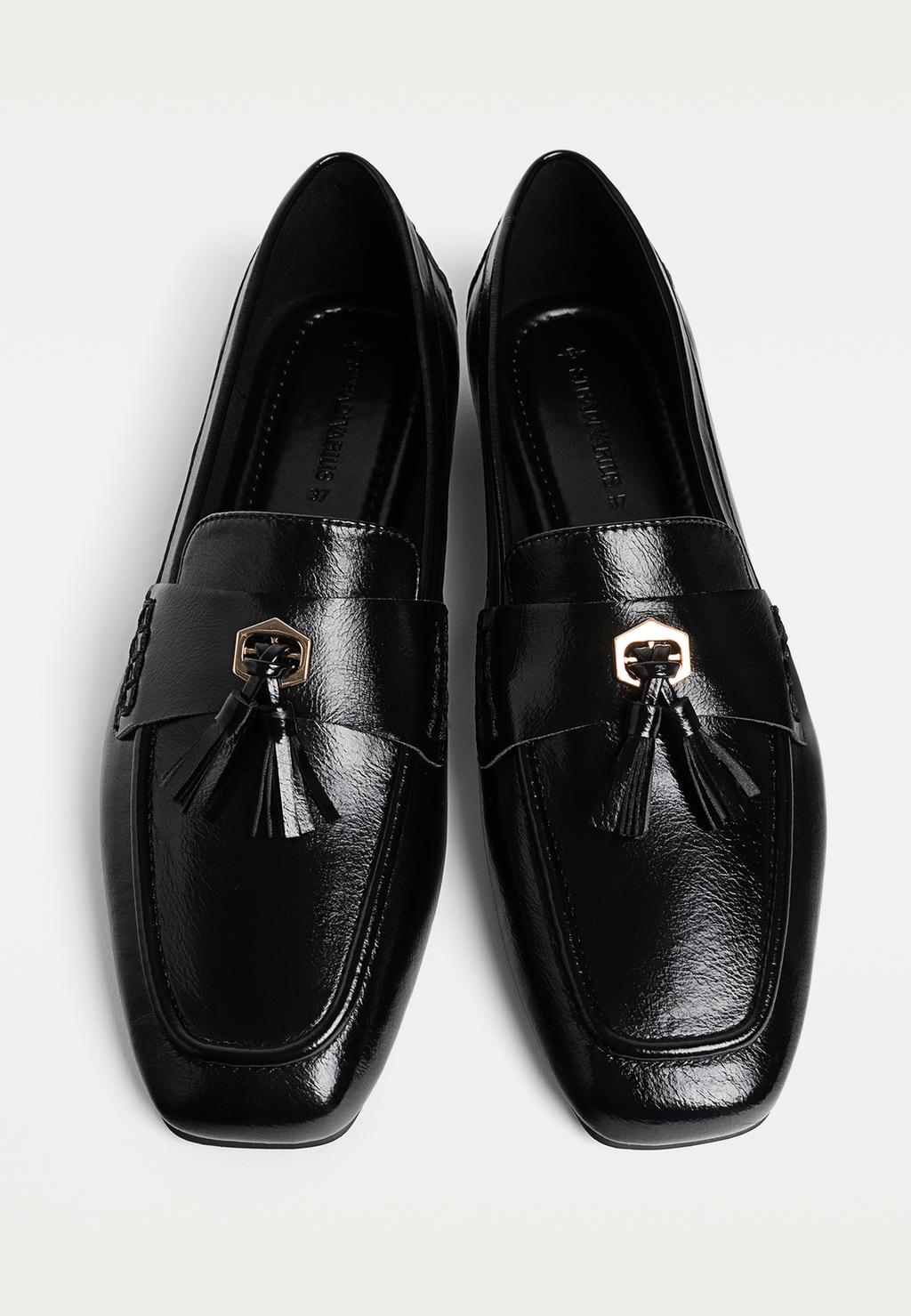 ASOS DESIGN - Mocassini Stile Brogue In Pelle Neri Con Nappe | ASOS - Foto 8