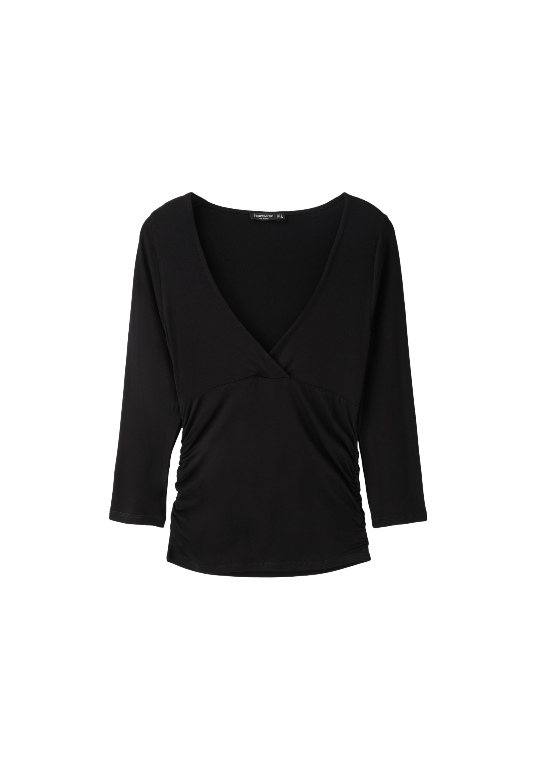 Under-bust seam T-shirt — Black
