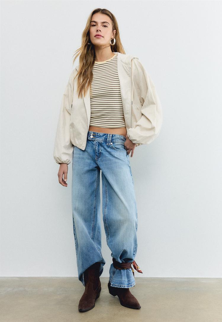 giacca base in nylon con cappuccio