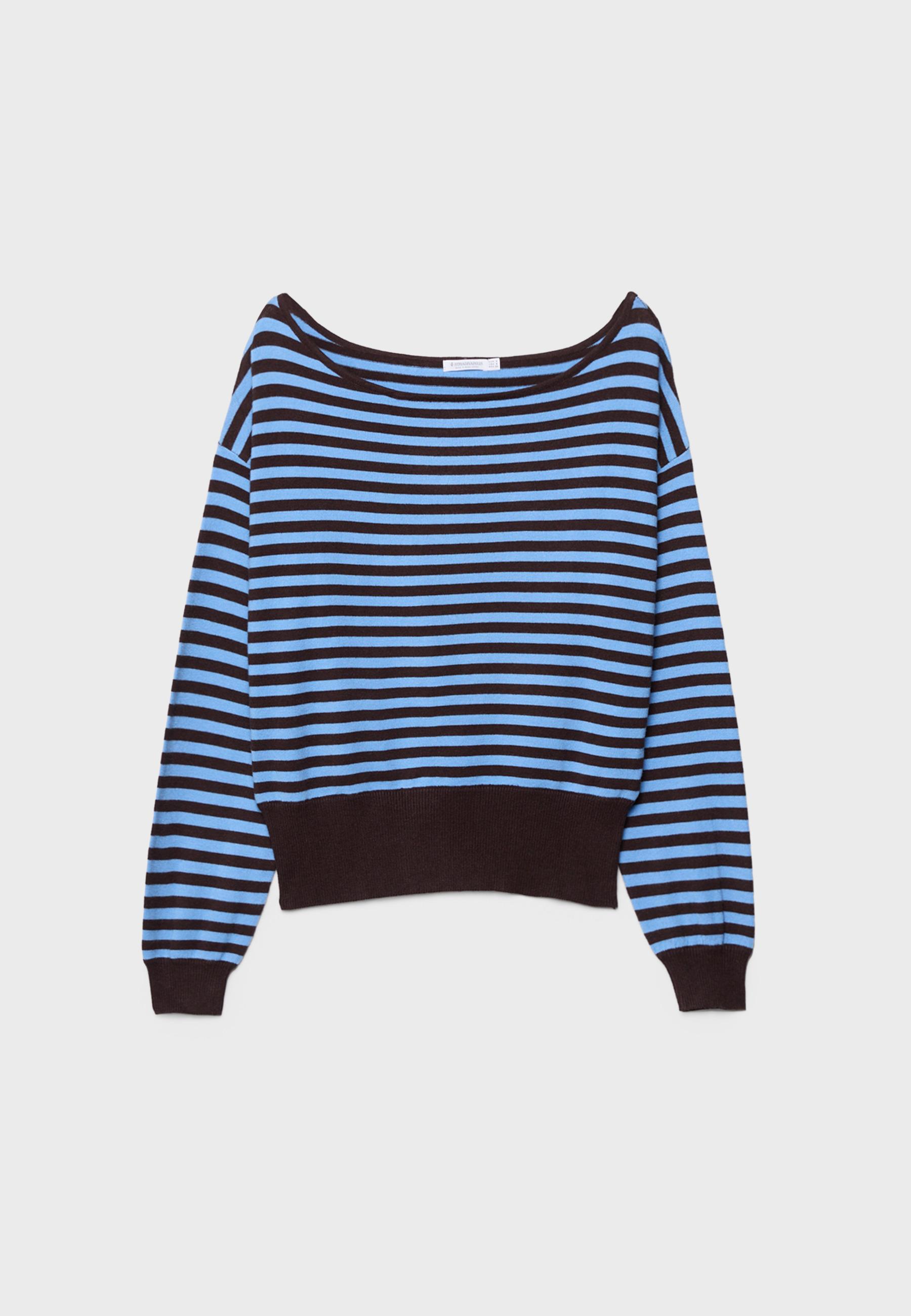Asymmetric knit sweater — Royal blue