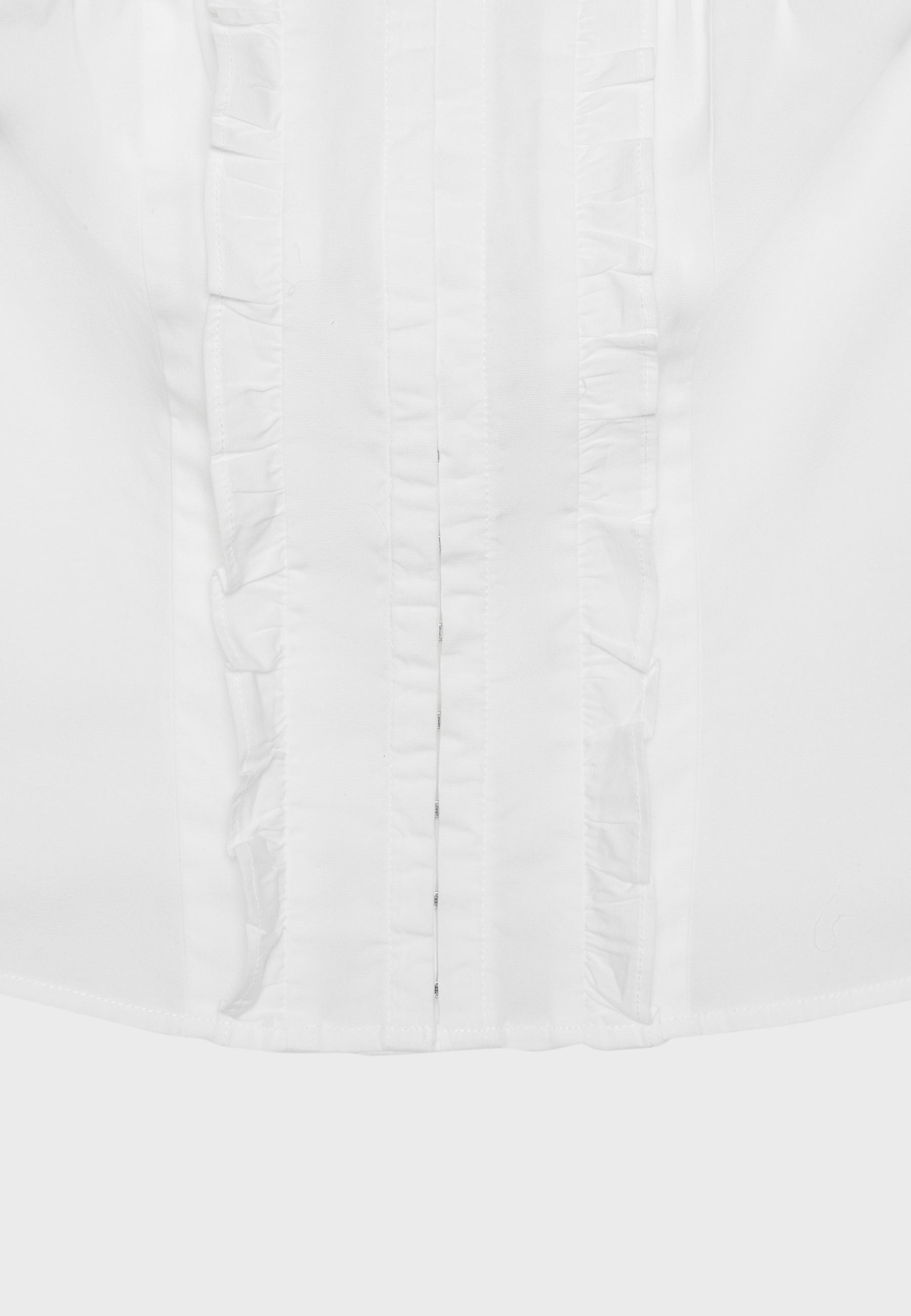 Ruffled corset top — Ecru