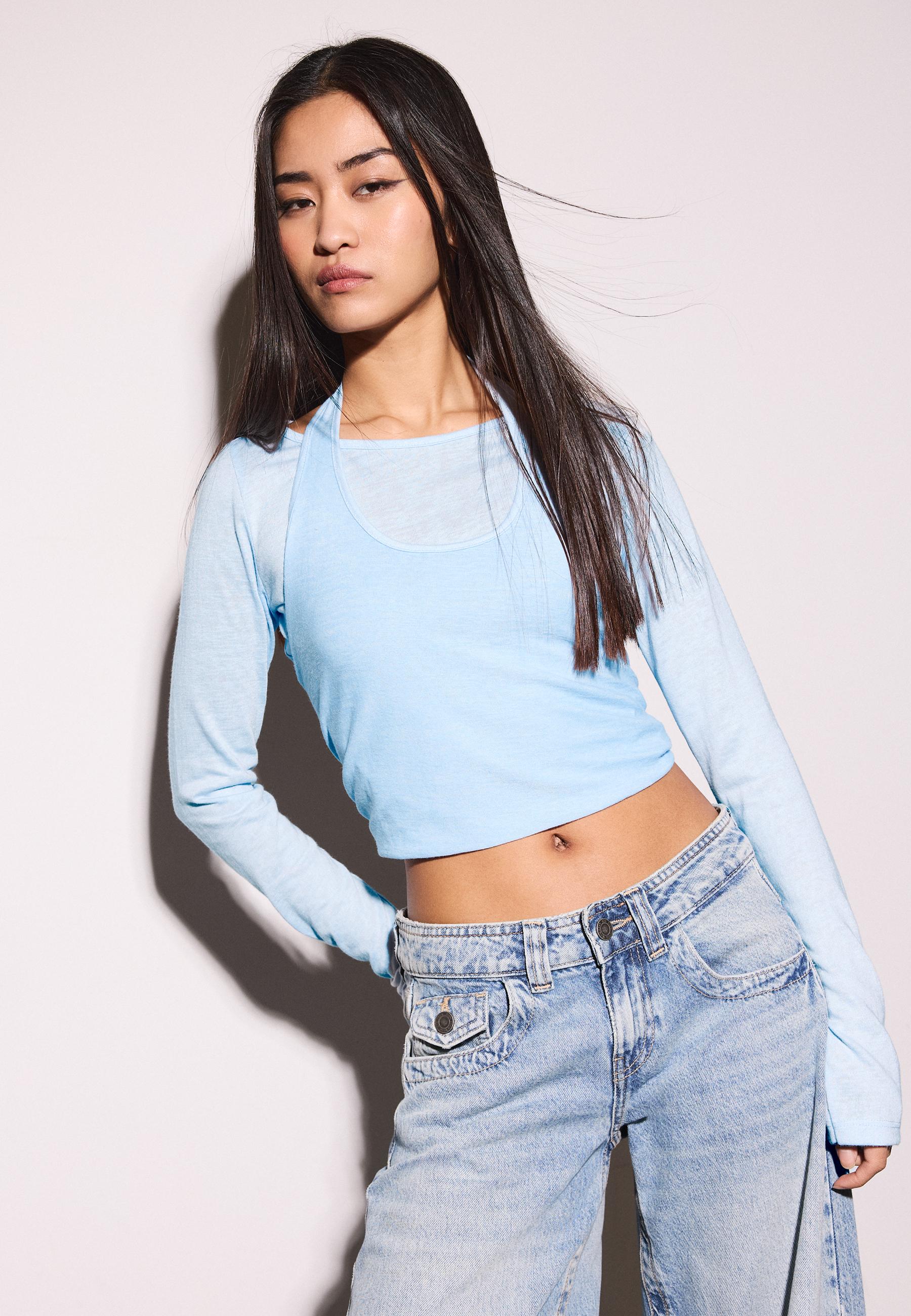 Multi-position T-shirt — Sky blue
