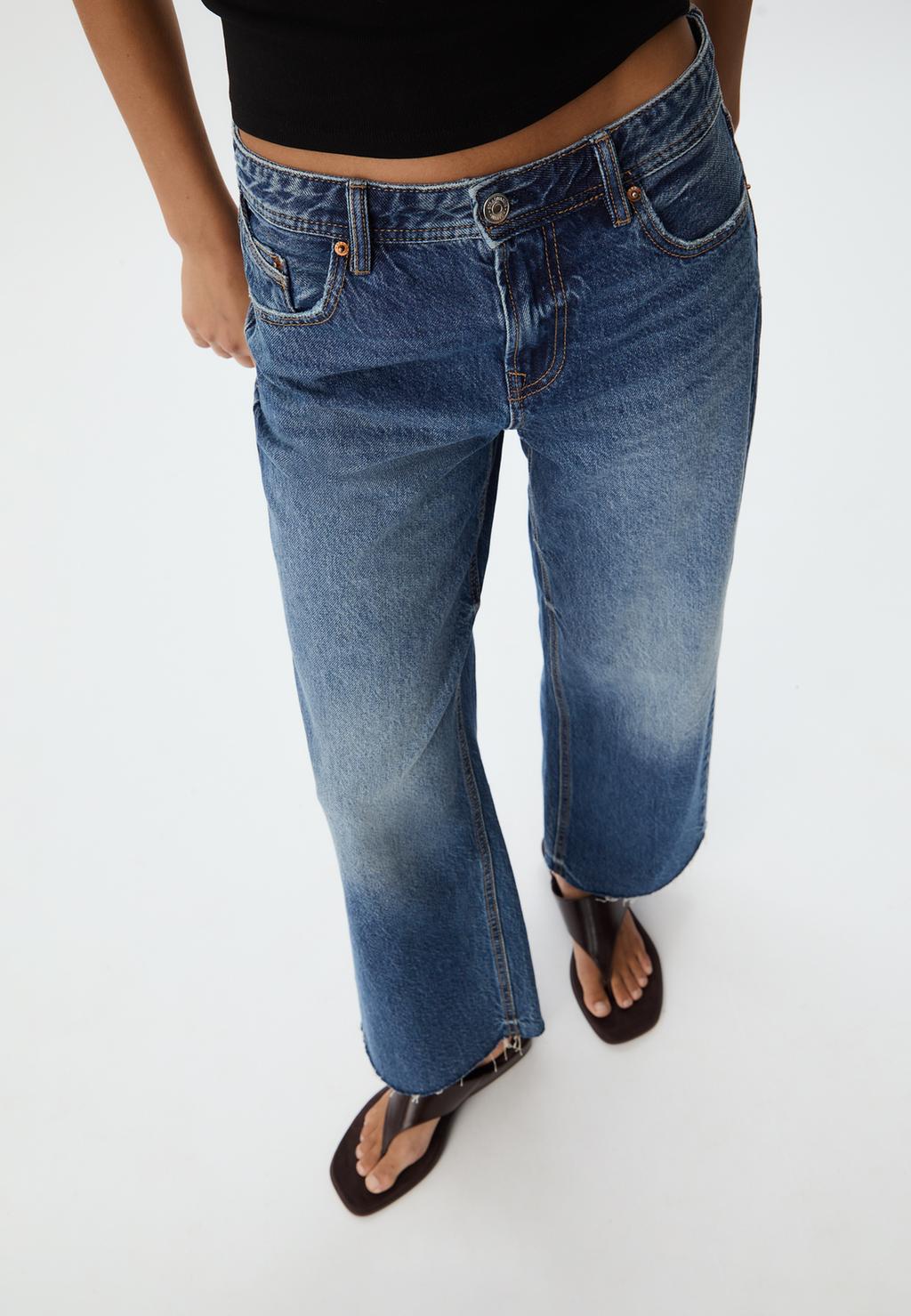 Cropped-Jeans D96 im Straight-Fit