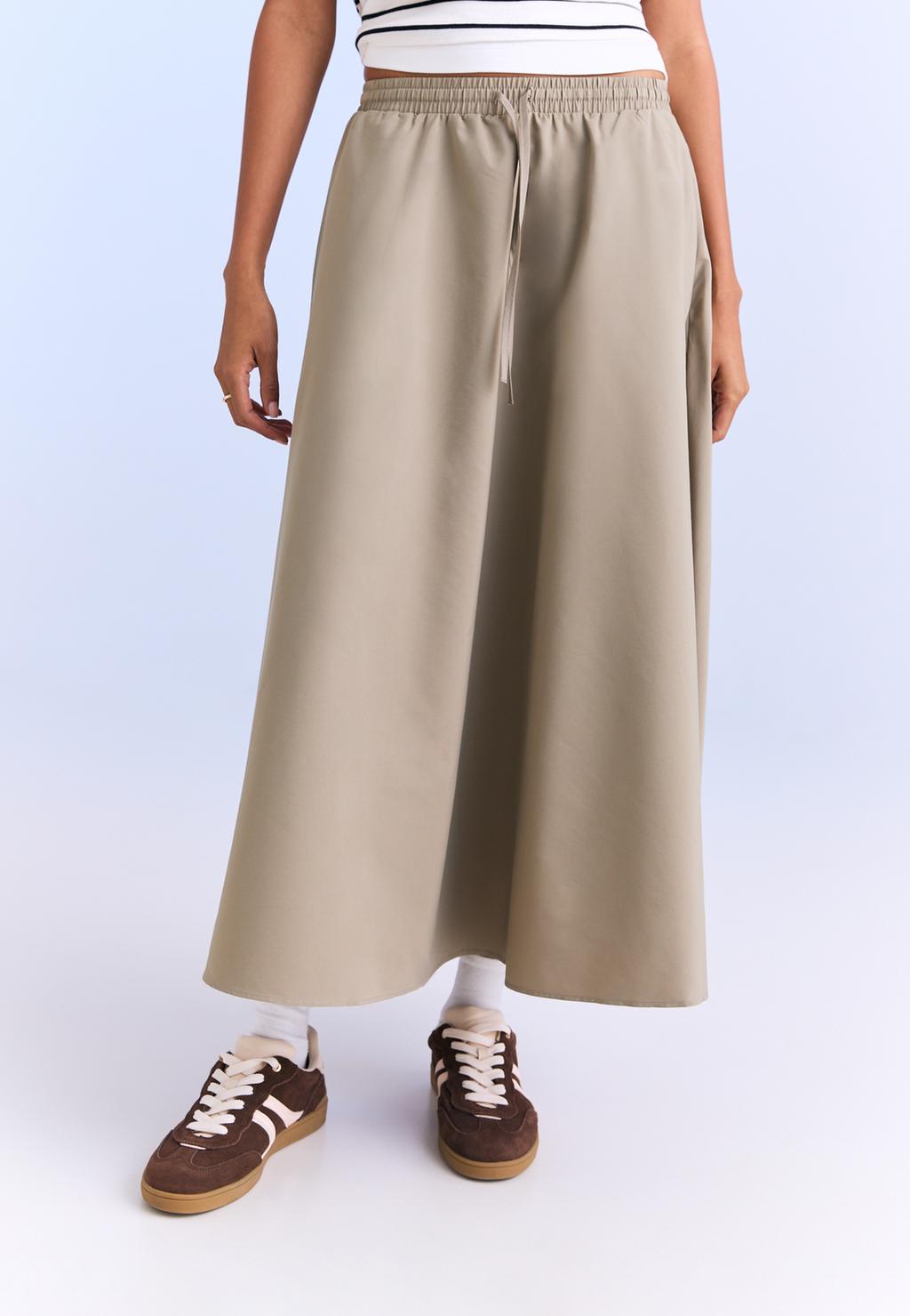 Flowing midi skirt