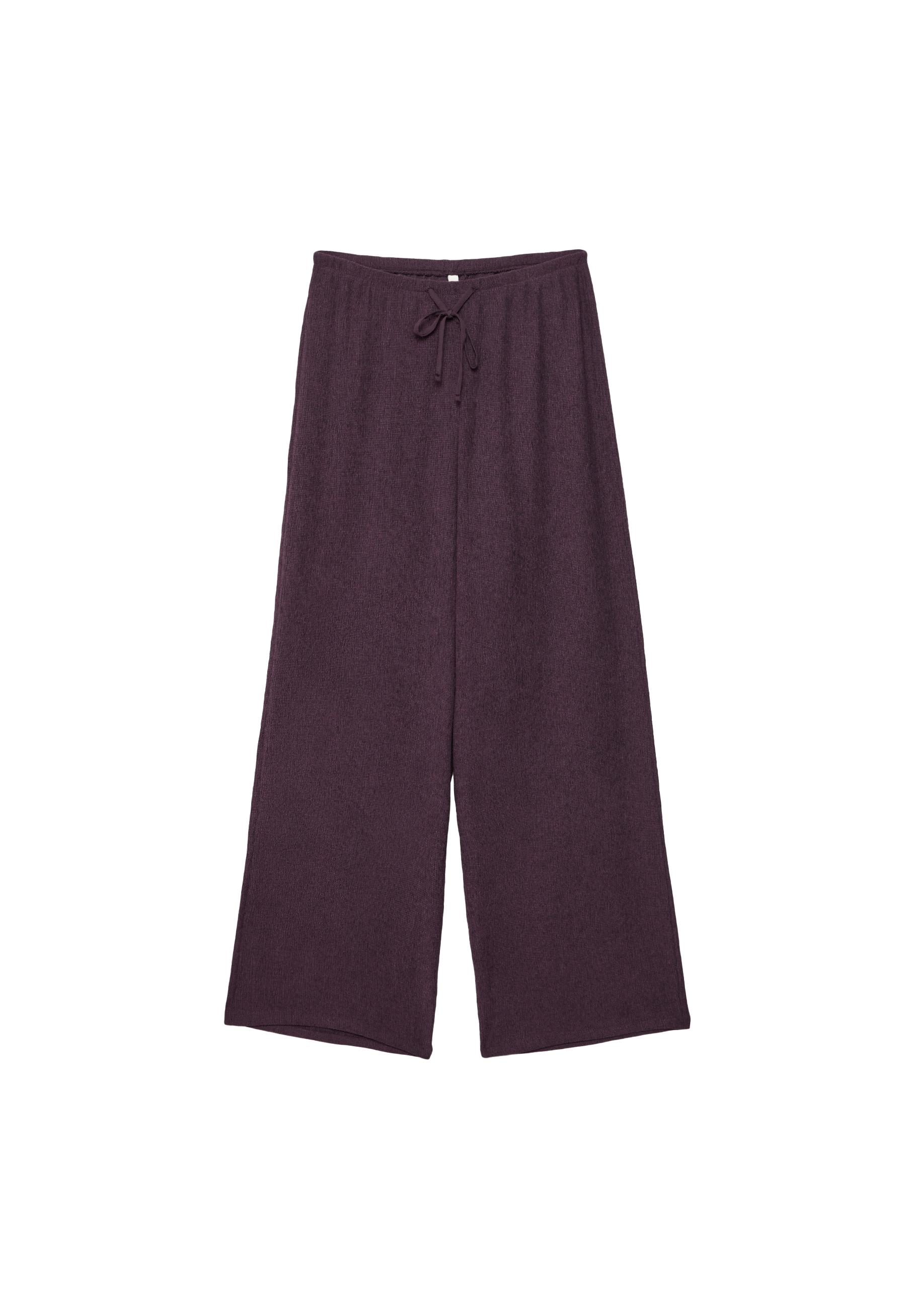 Straight-leg creased-effect trousers — Purple