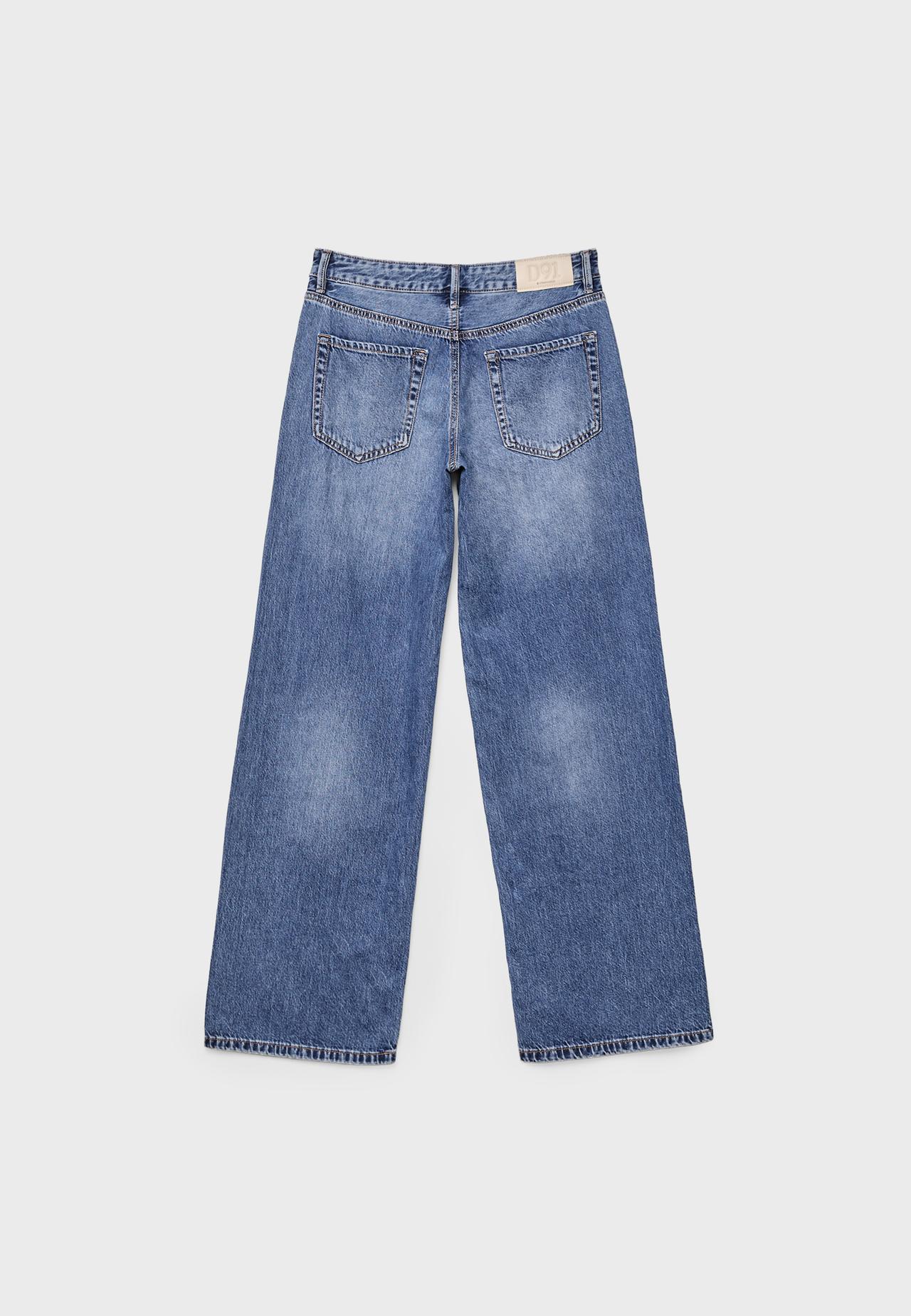 D91 low-rise wide-leg jeans — MEDIUM BLUE DENIM