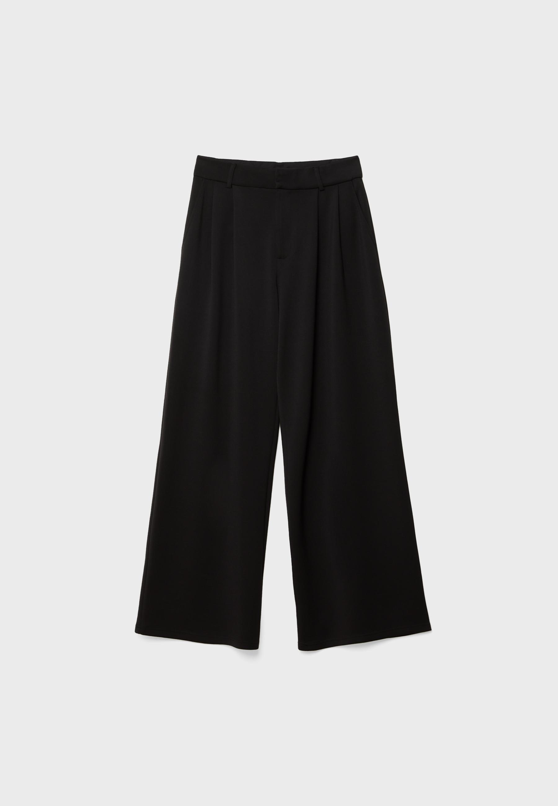 Soft-touch smart trousers — Black