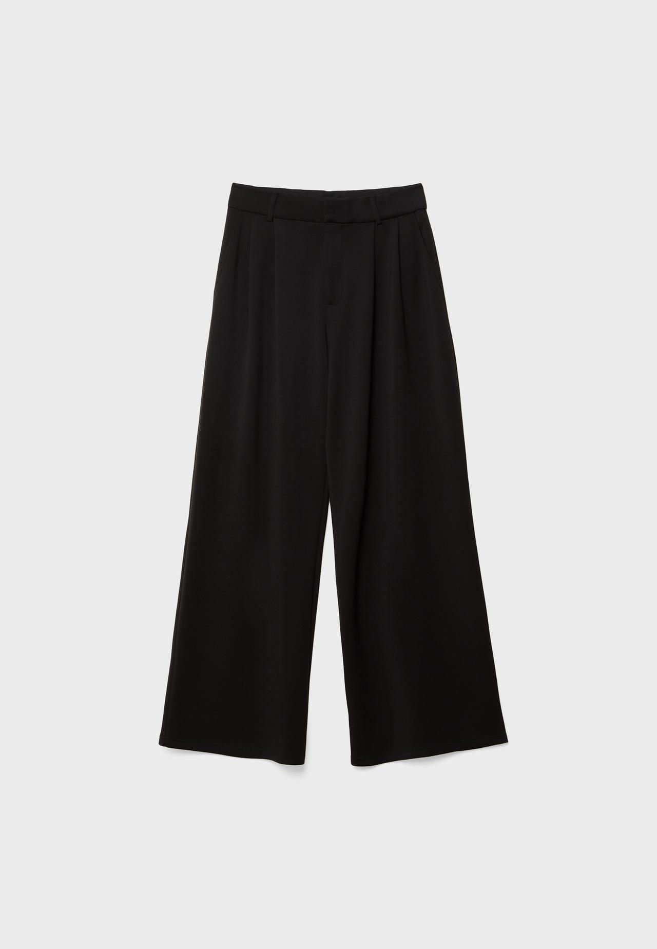 Soft-touch smart trousers — Black