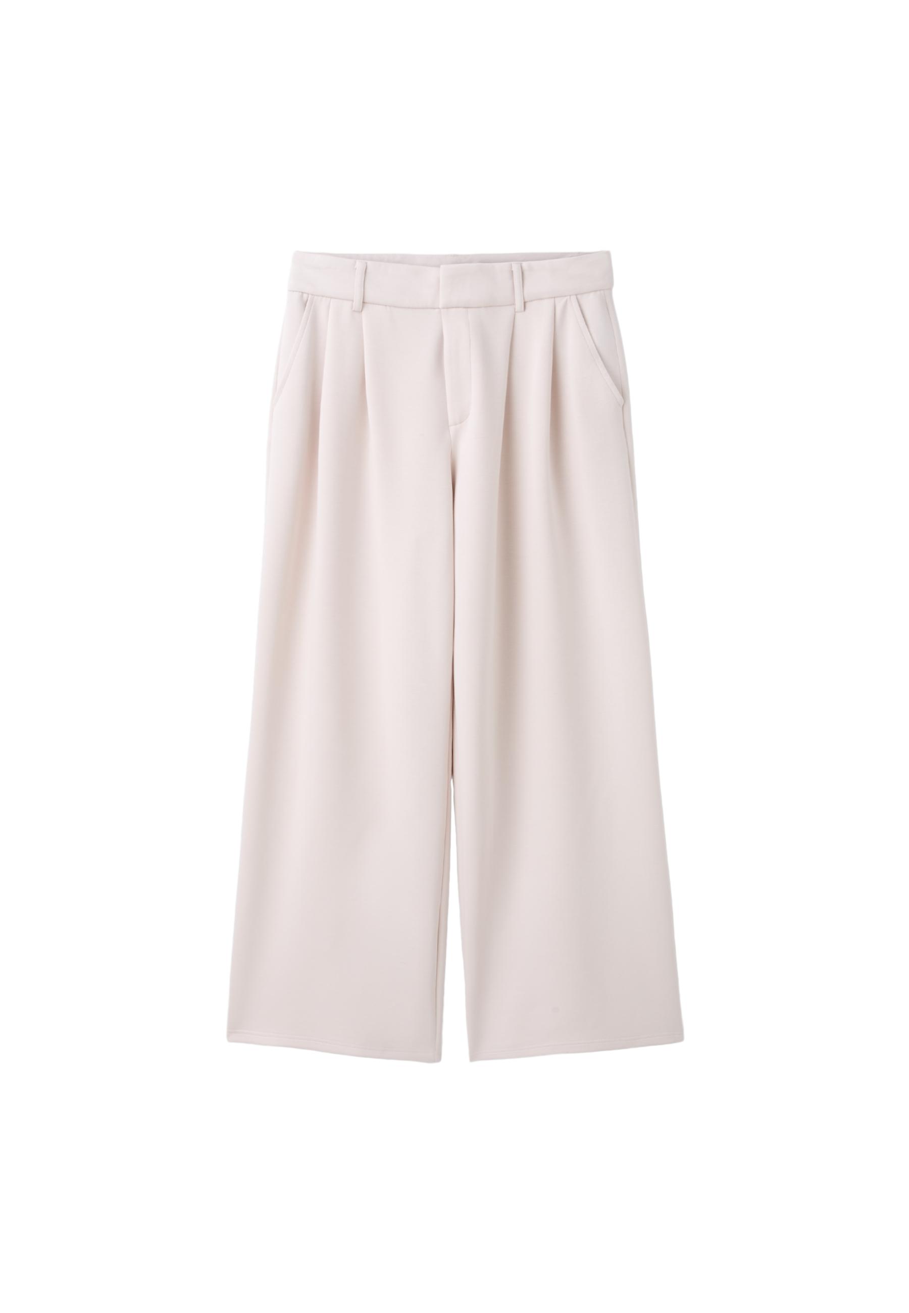 Soft-touch smart trousers — Stone
