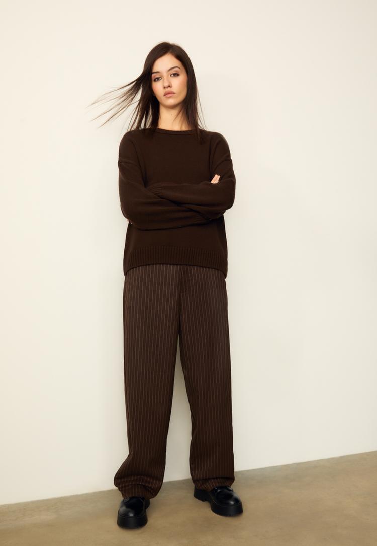 bisiklet yaka orgu kazak