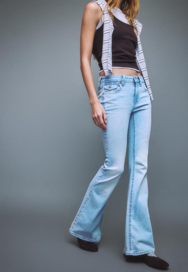 d04 jeans flare low waist