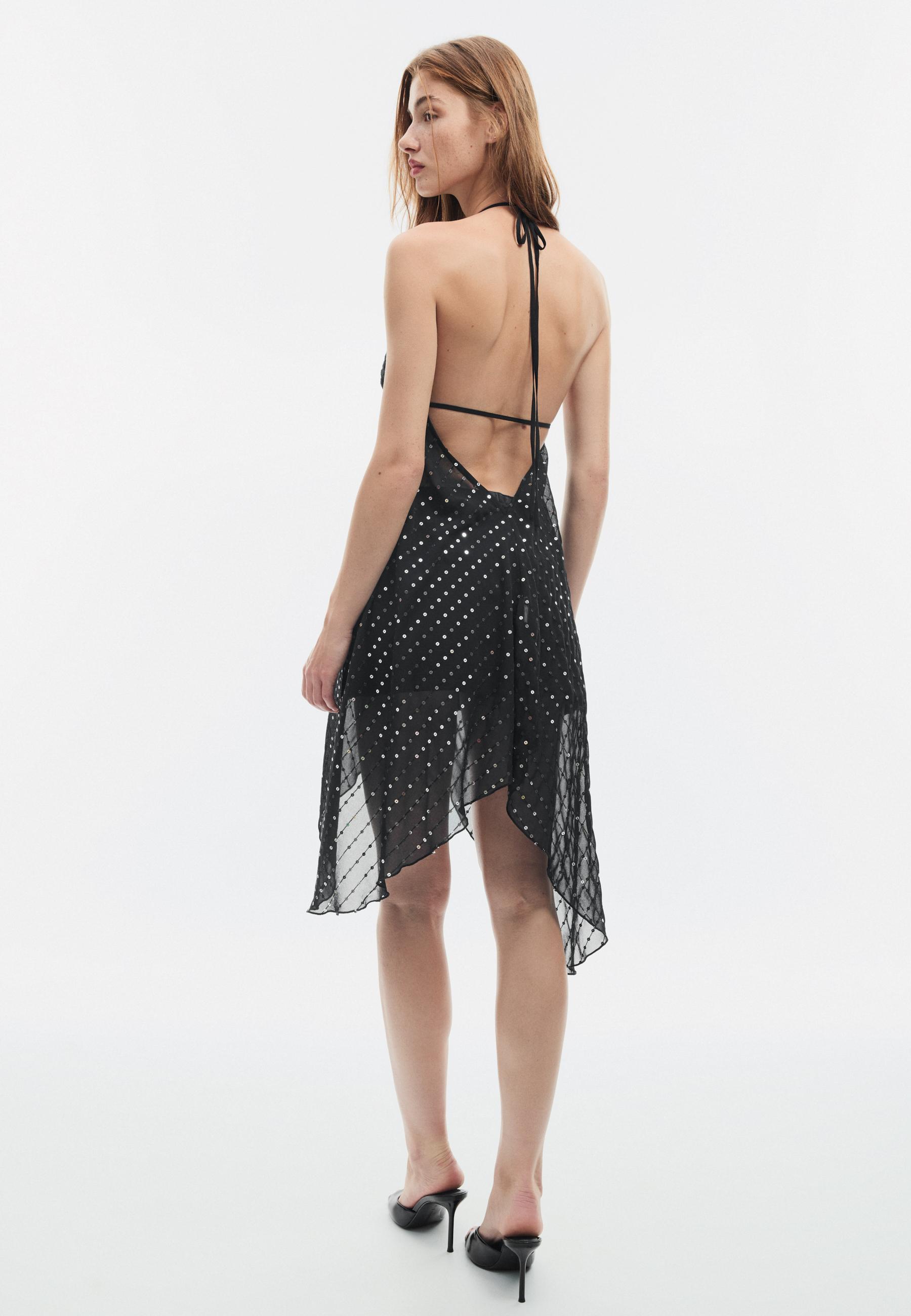 Sequin flowing top — Black