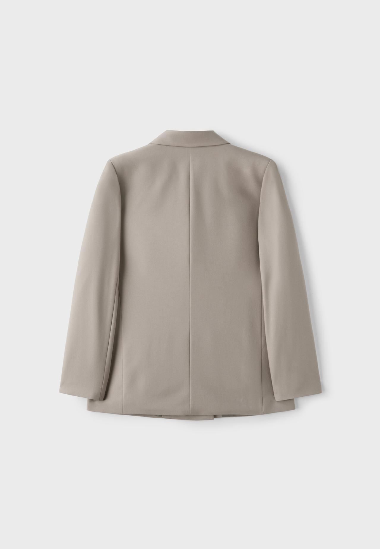 Straight buttoned blazer — Brown