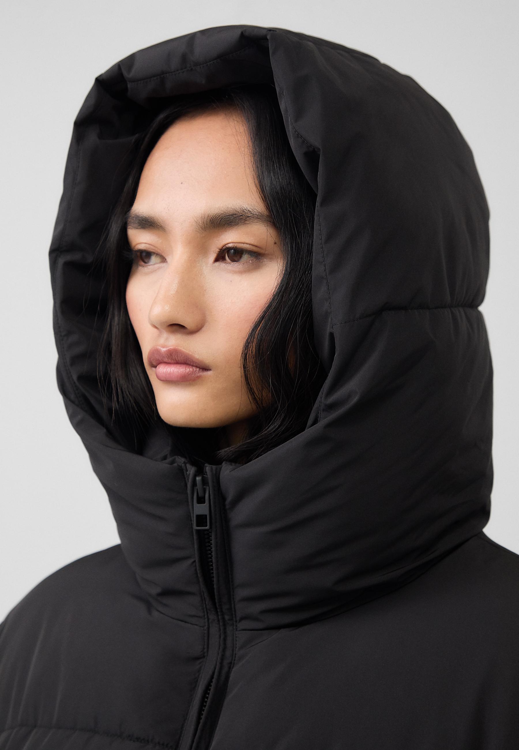 Hooded padded jacket — Black