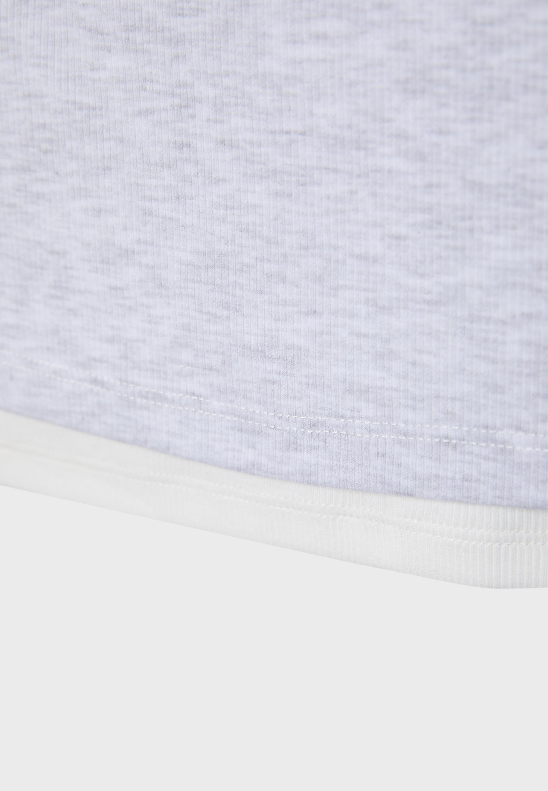 Double layer T-shirt — Grey melange