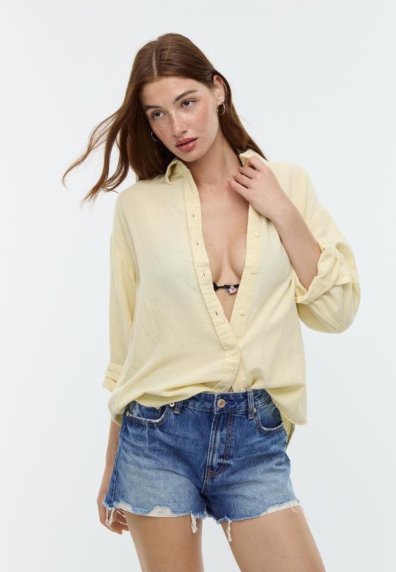 d75 short en jean dechire