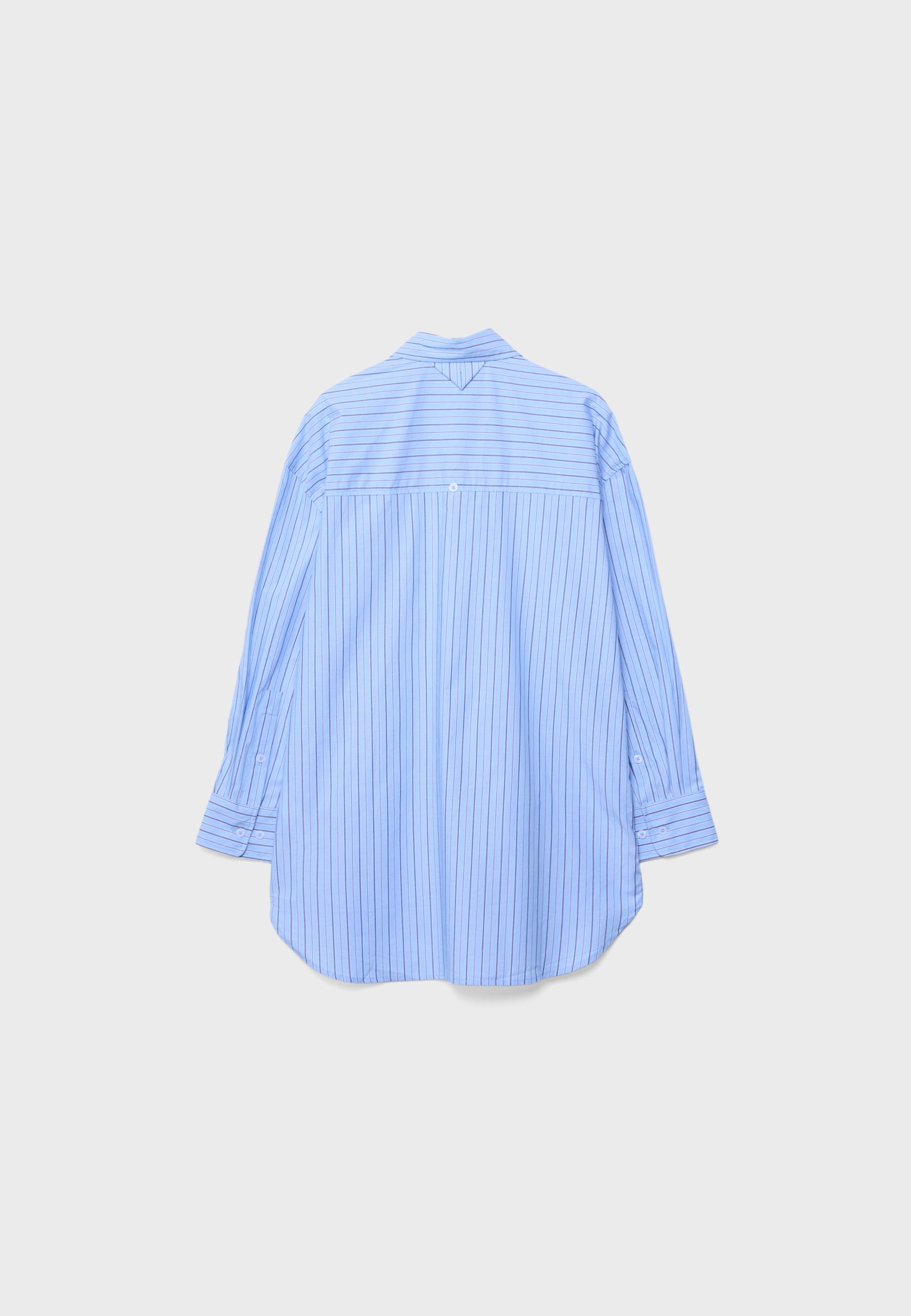 Oversize striped shirt — GREY DENIM WASH