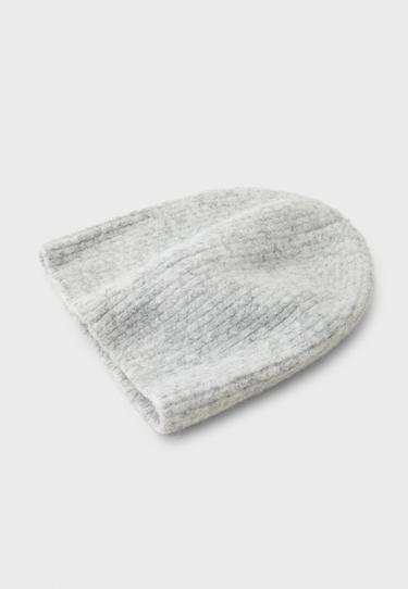 Basic beanie without turn-up — Grey melange 3