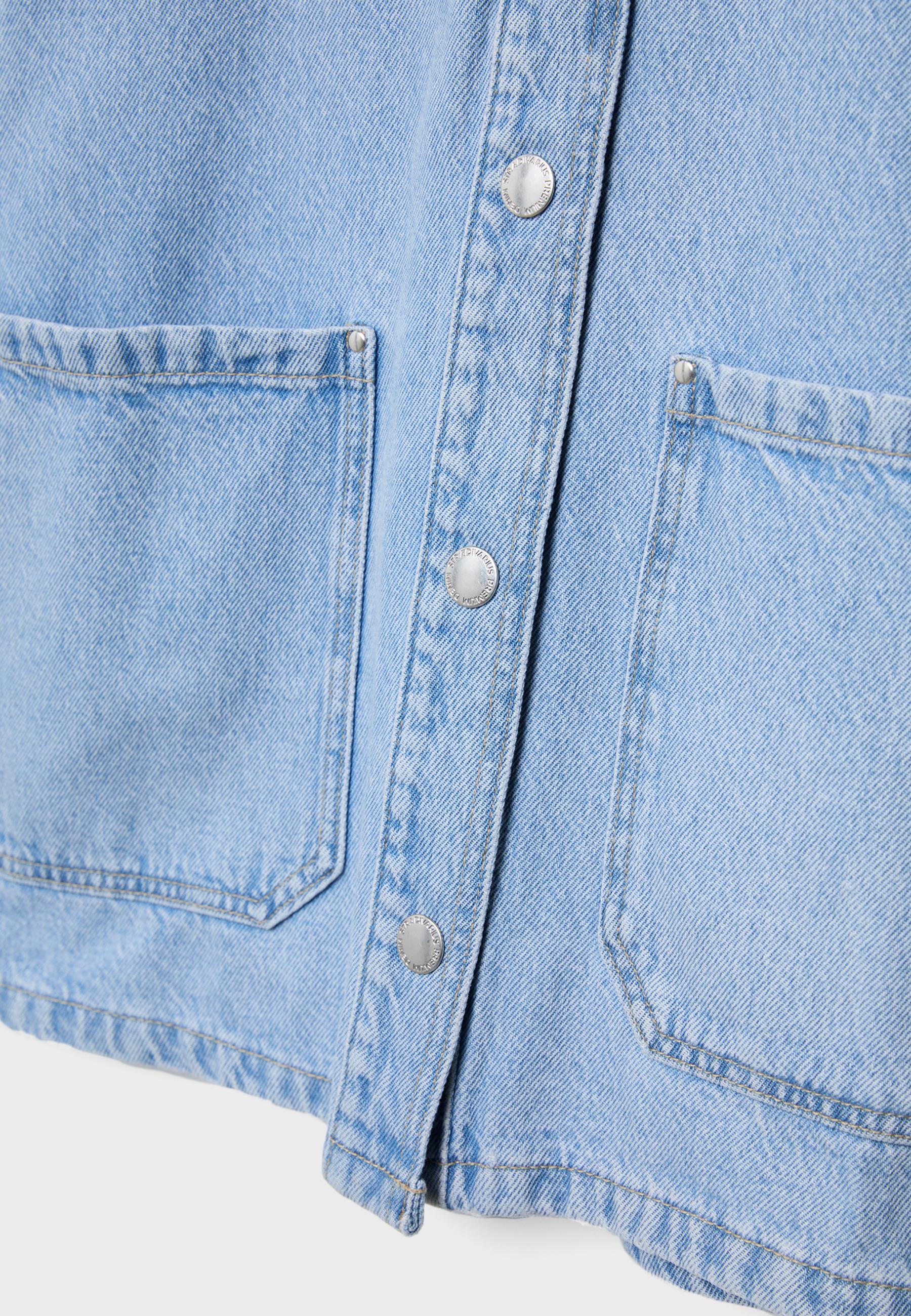 Denim jacket with pockets — LIGHT BLEACH