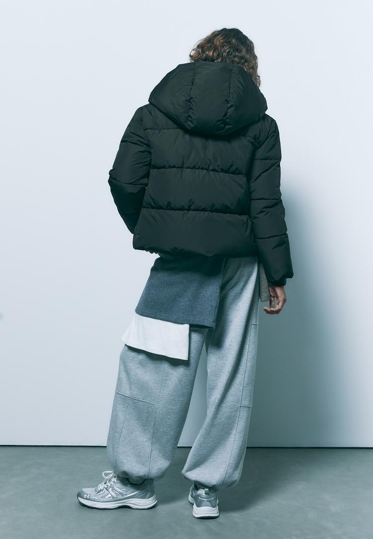 basic hooded puffer jacket