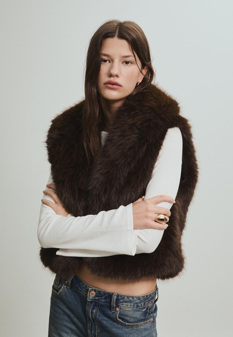 gilet van imitatiebont