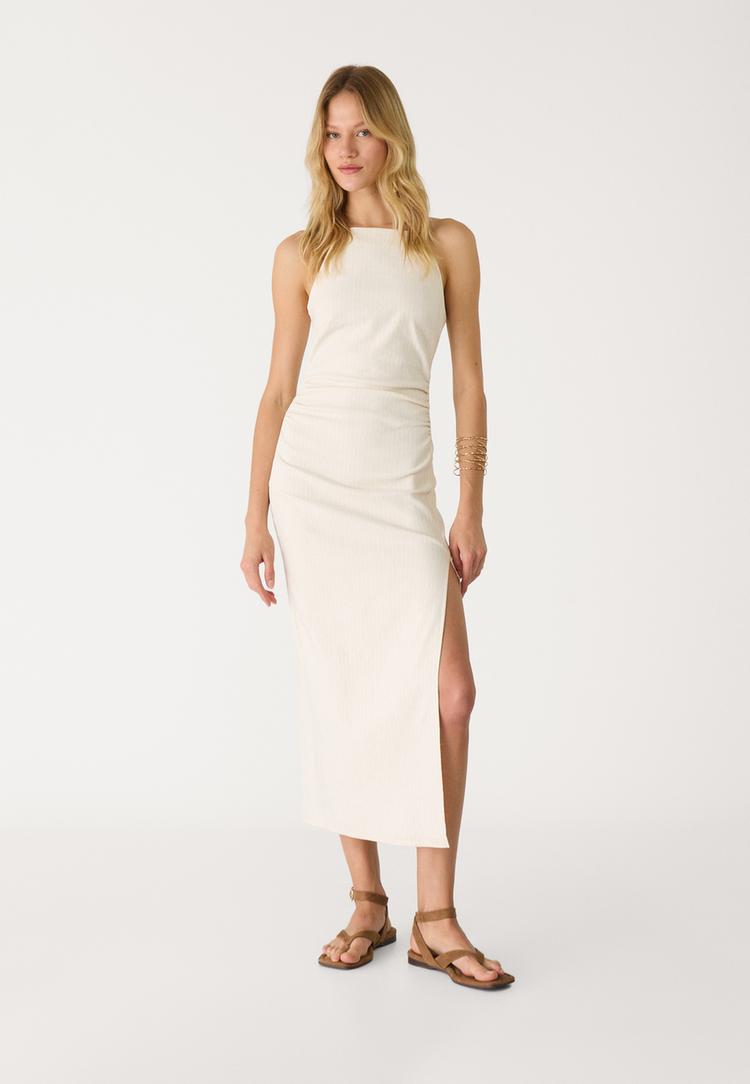 vestito halter midi