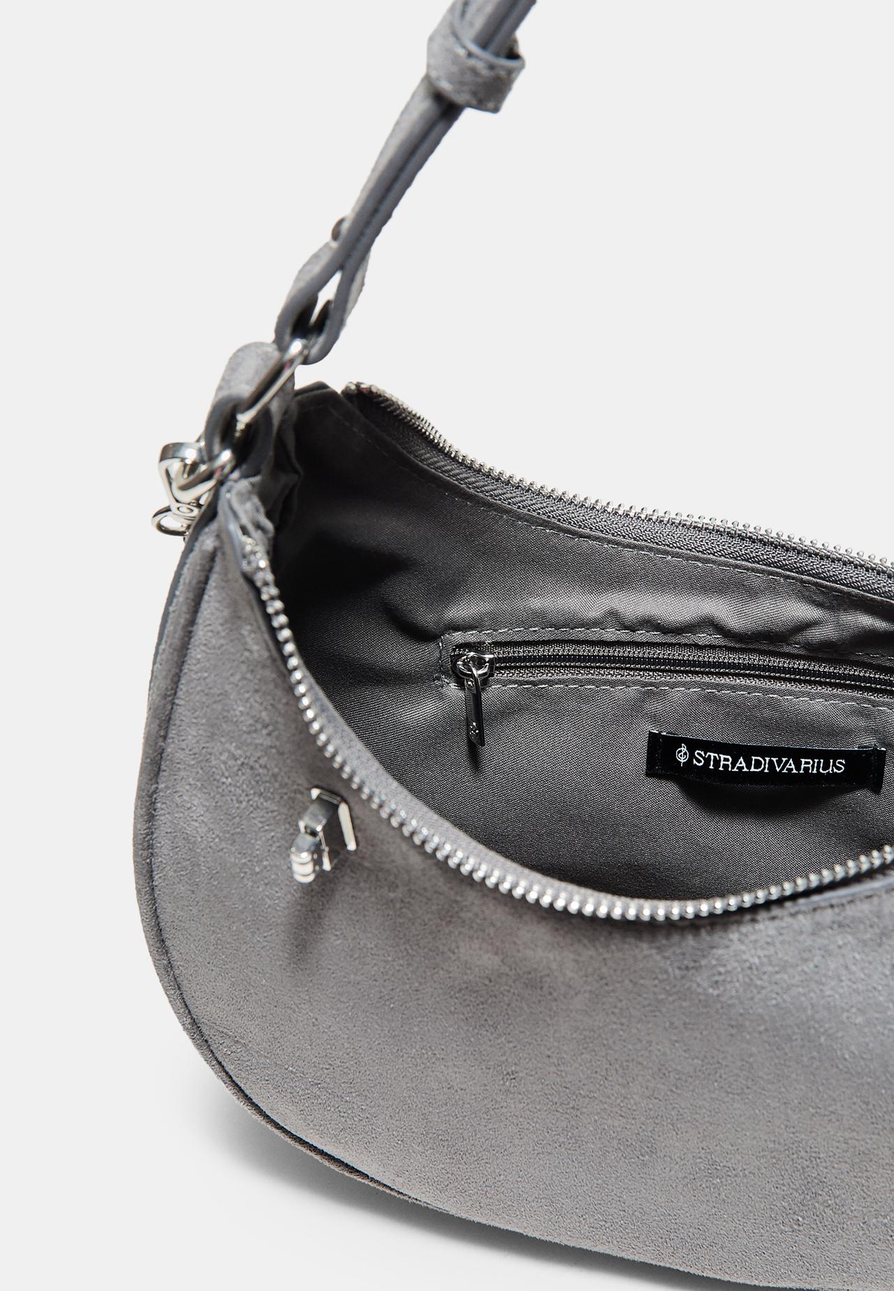 Shoulder bag with chain — Dark grey