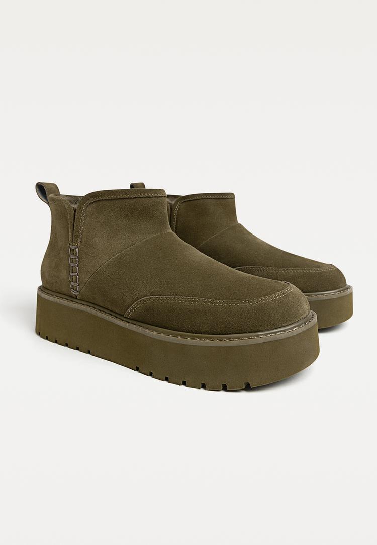 botines efecto pelo piel