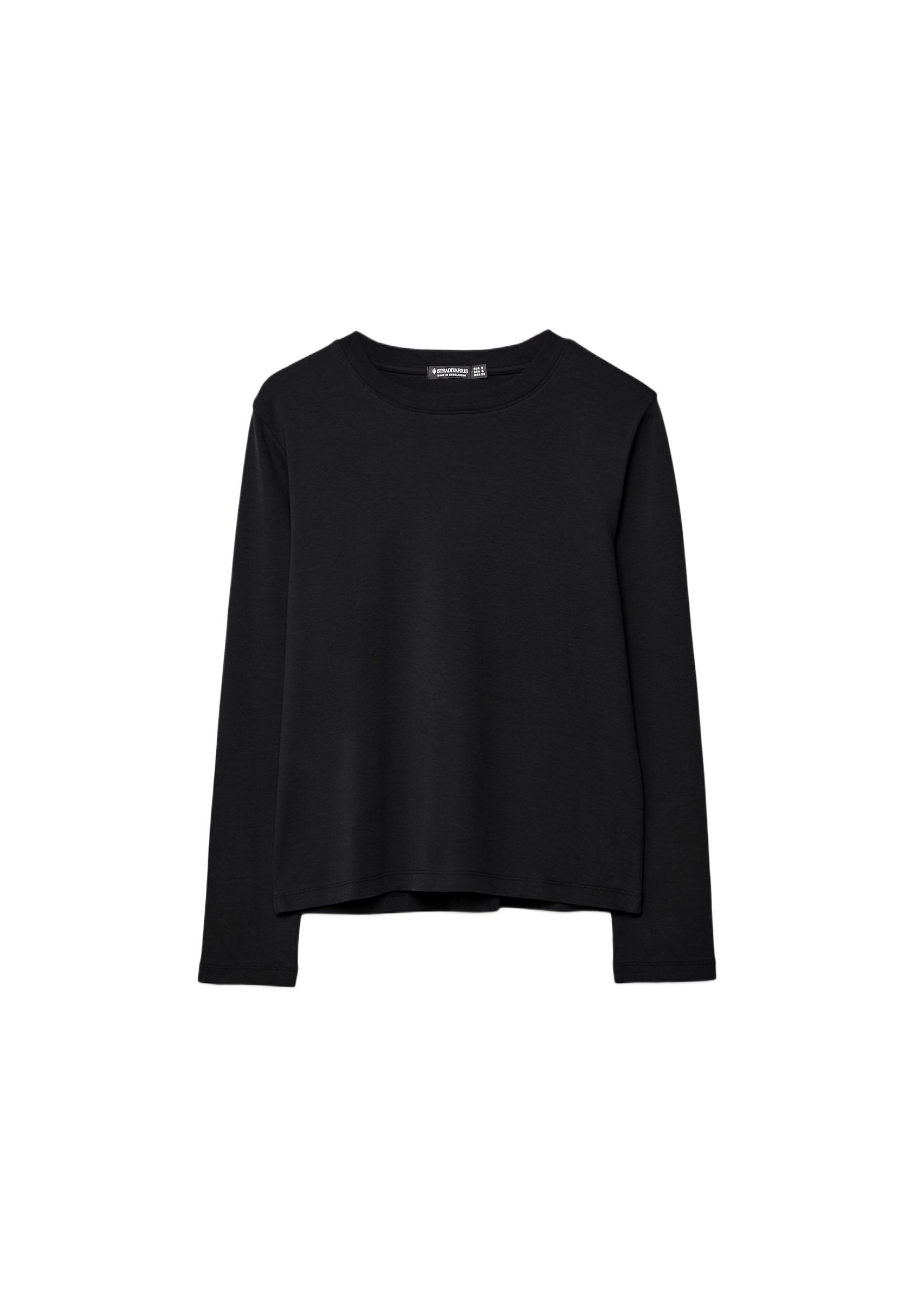 Basic regular fit cotton T-shirt — Black