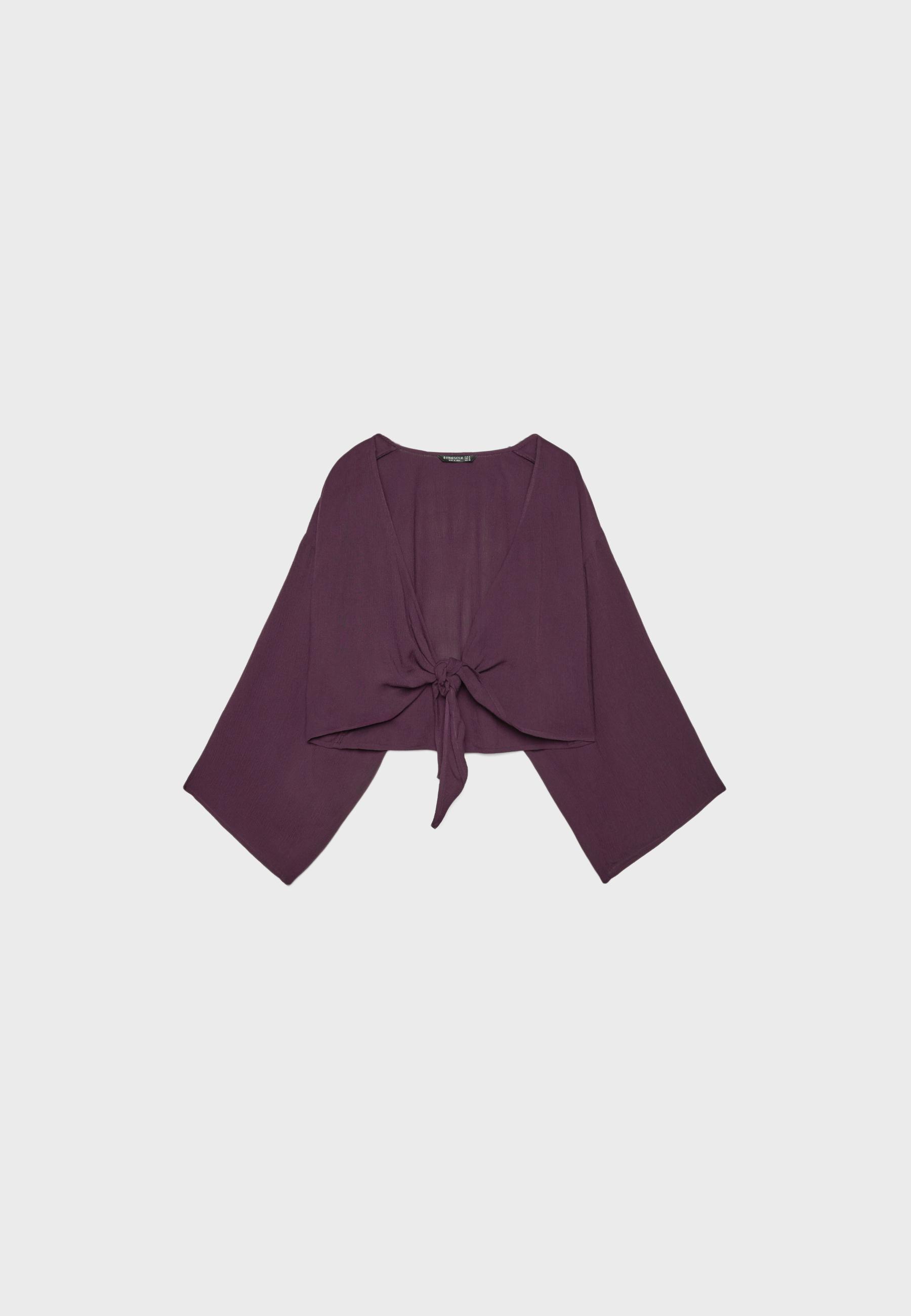 Flowing open blouse — Purple